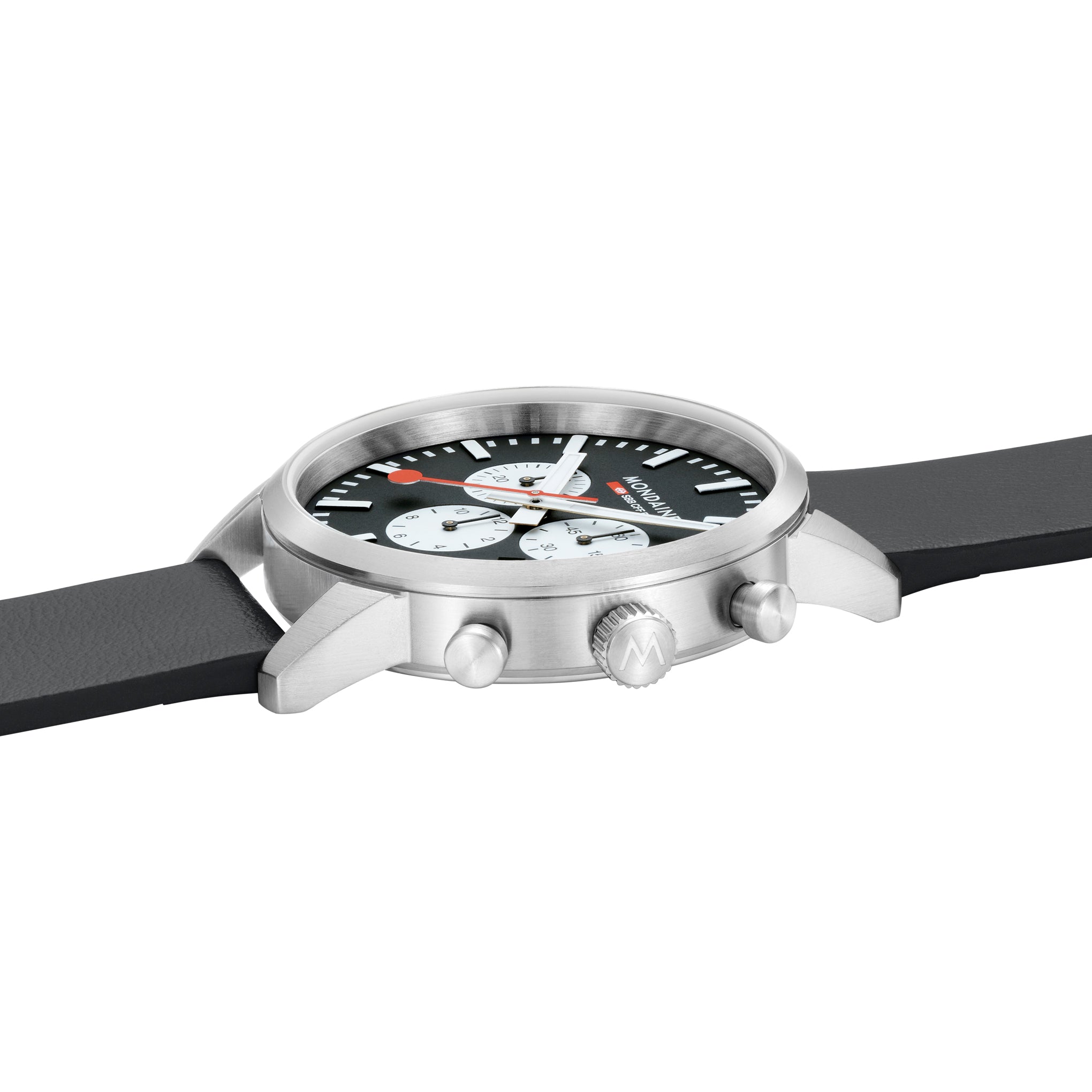 Mondaine Neo Chronograph Watch with Vegan Leather Strap