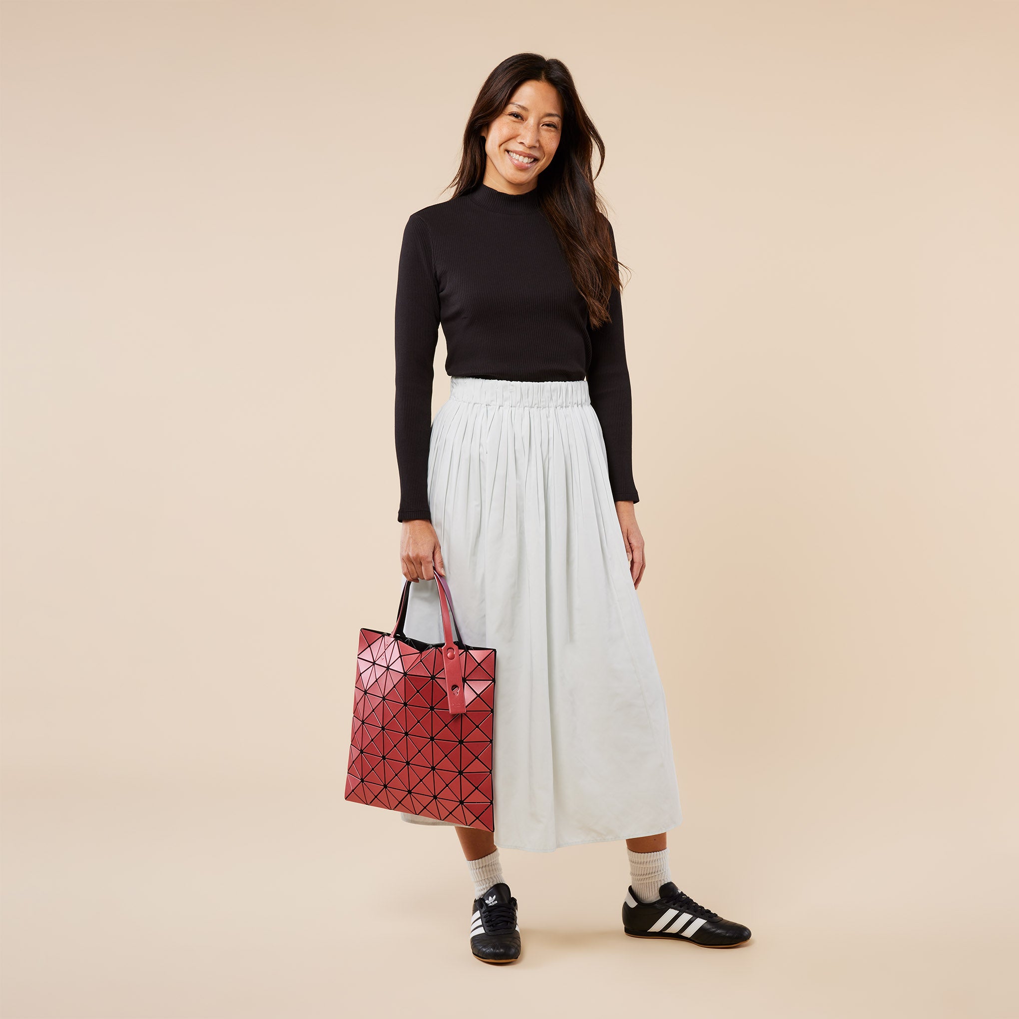 BAO BAO ISSEY MIYAKE Dual-Tone Lucent Tote Bag - Pink & Red