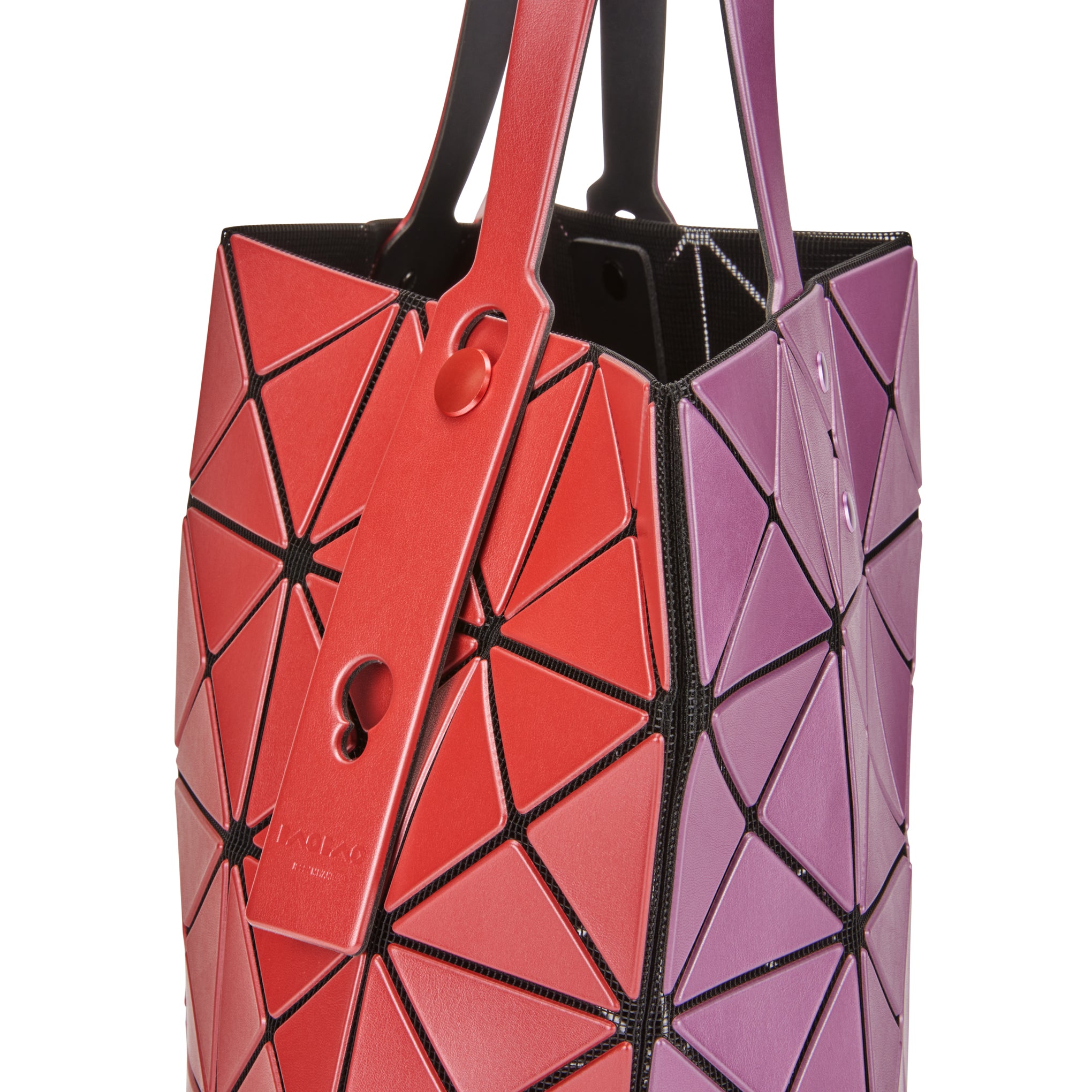 BAO BAO ISSEY MIYAKE Dual-Tone Lucent Tote Bag - Pink & Red