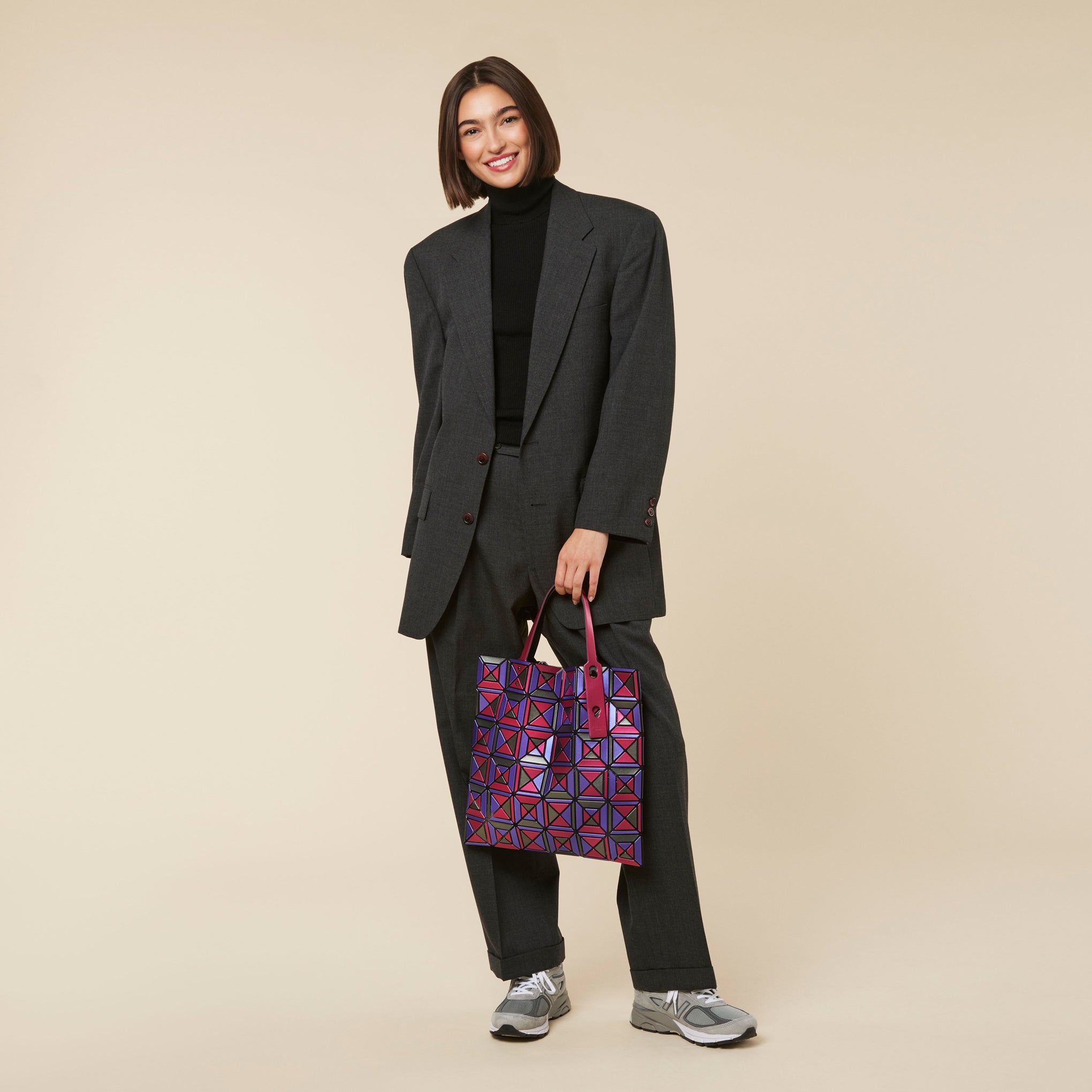 Issey Miyake BAO BAO Pink Geometric Tote Bag
