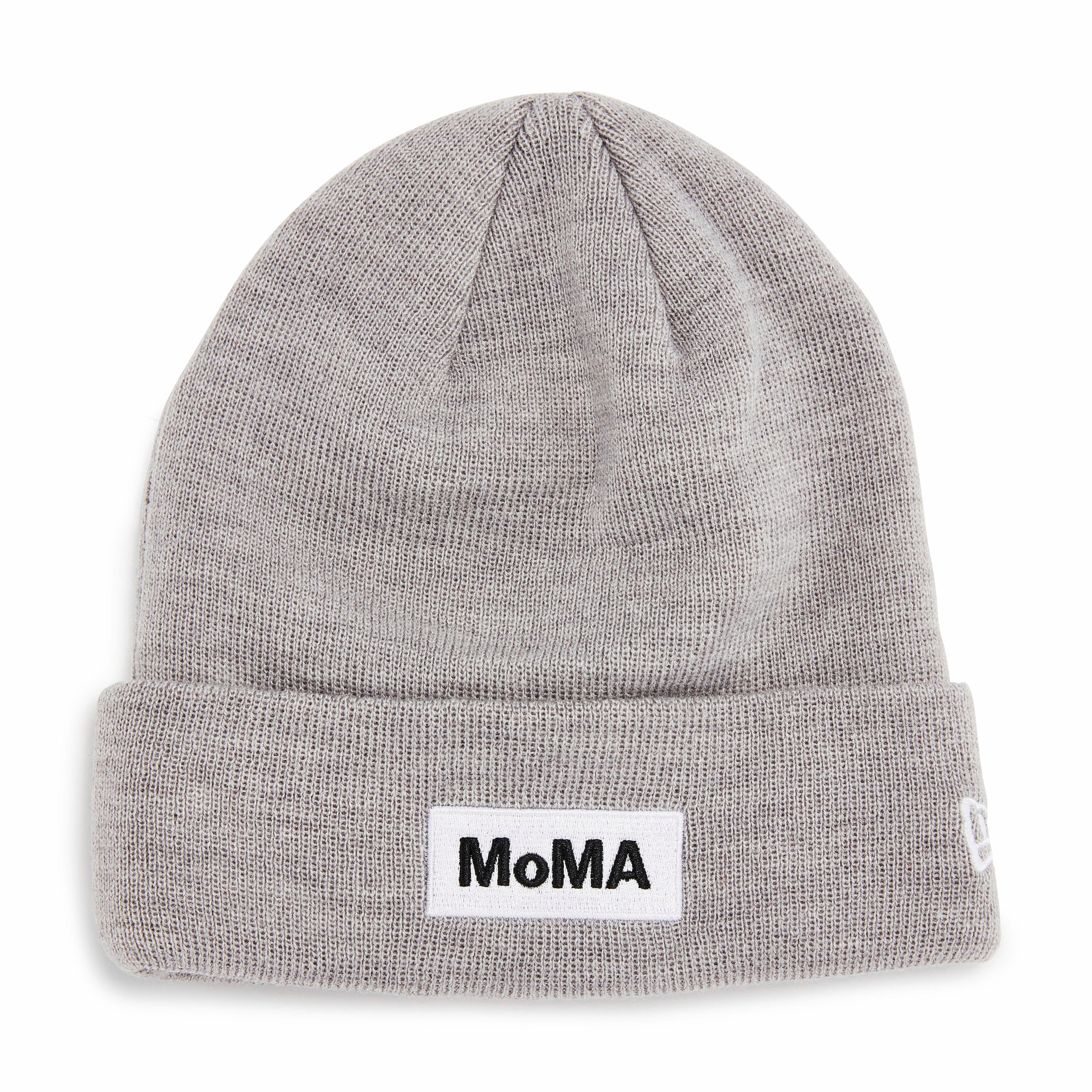 MoMA Logo Embroidered Beanie - Gray by New Era