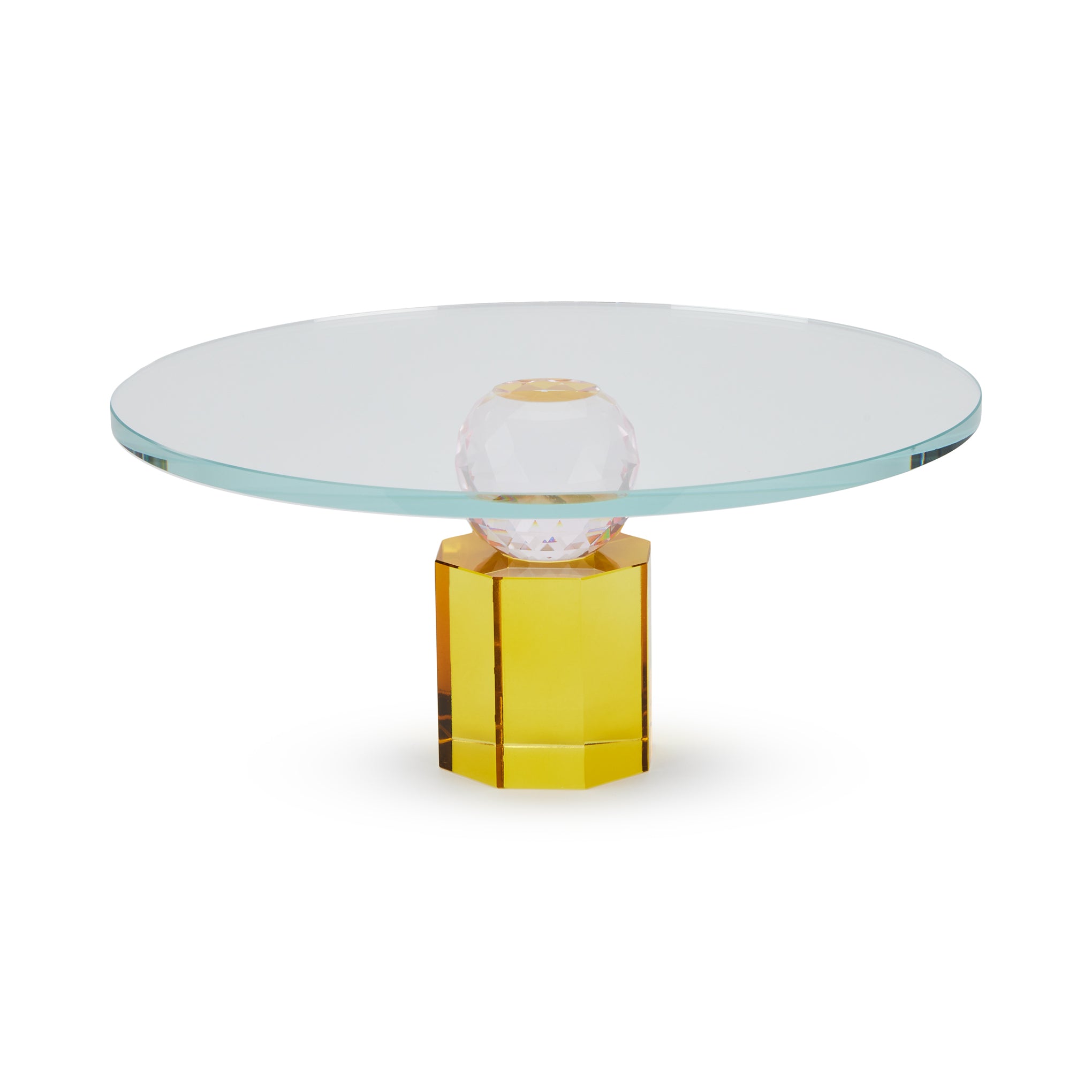 MoMA Faceted Crystal Cake Stand – Elegant Glass Dessert Display