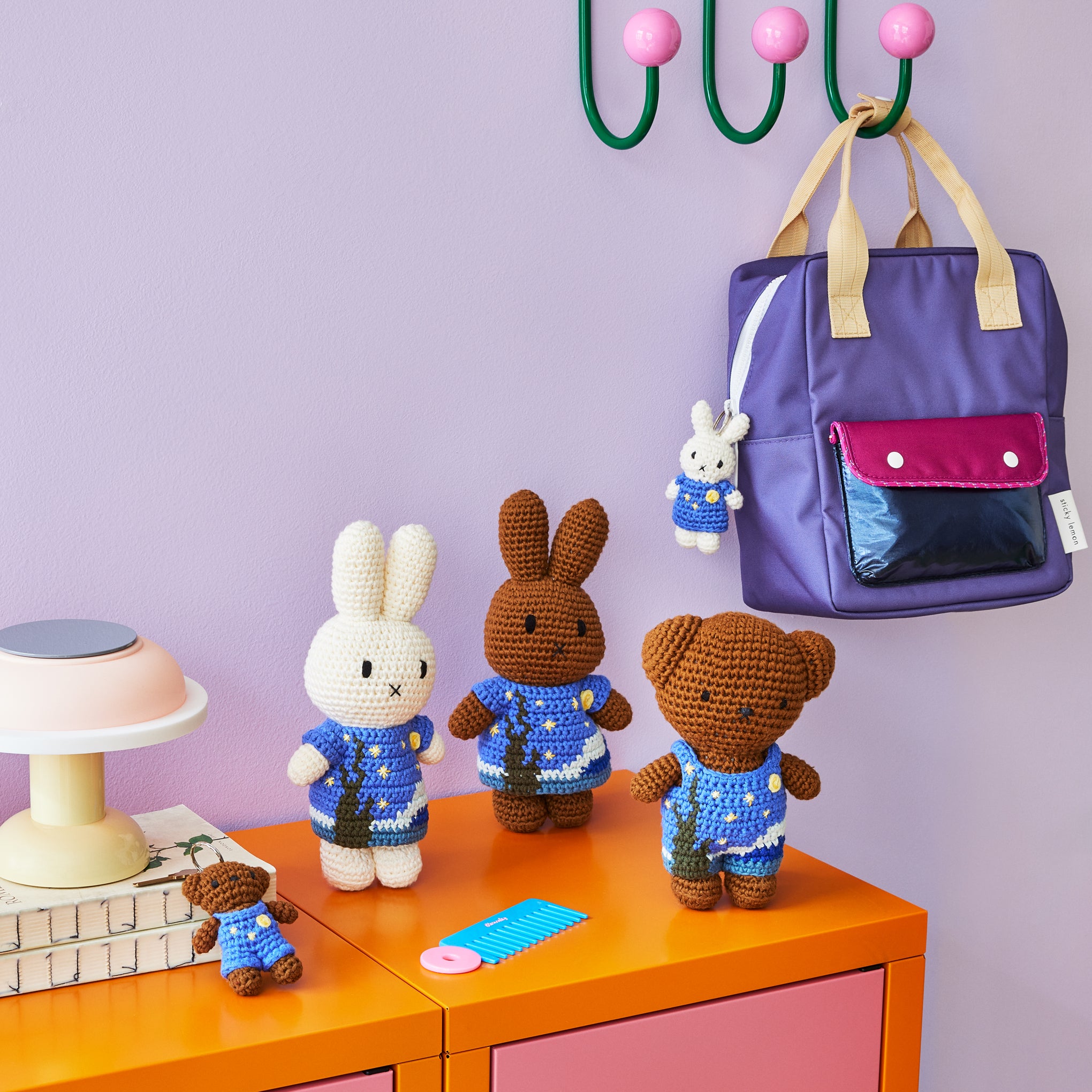 Miffy & Friends Van Gogh Starry Night Crochet Plush Toy