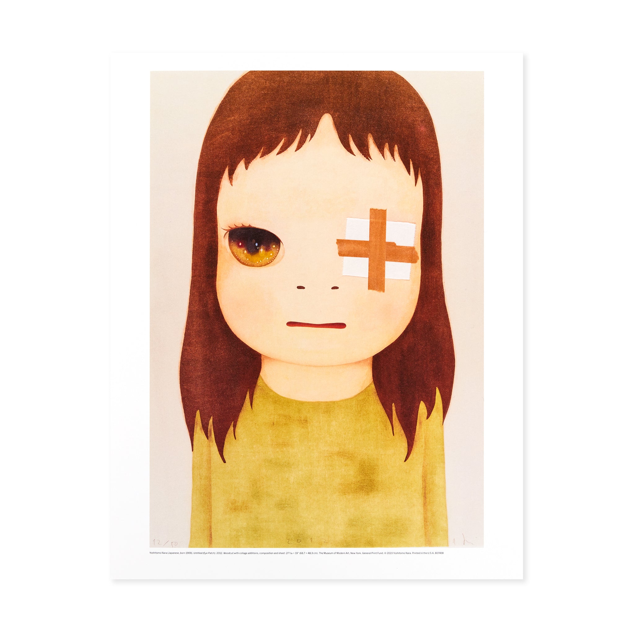 Yoshitomo Nara Eye Patch Art Poster 14x11" MoMA Reproduction