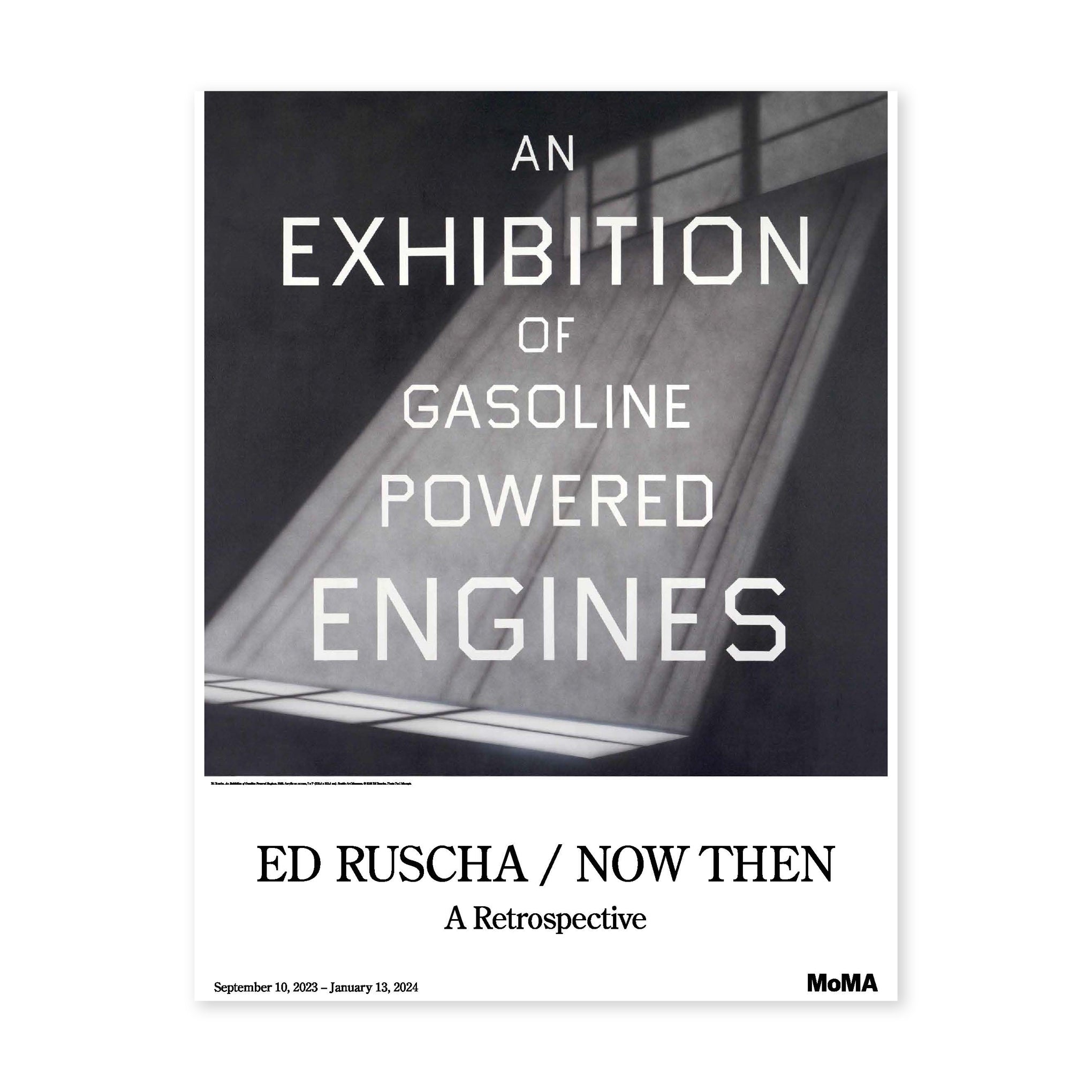 Ed Ruscha Gasoline Powered Engines Exhibition Poster 36x27"