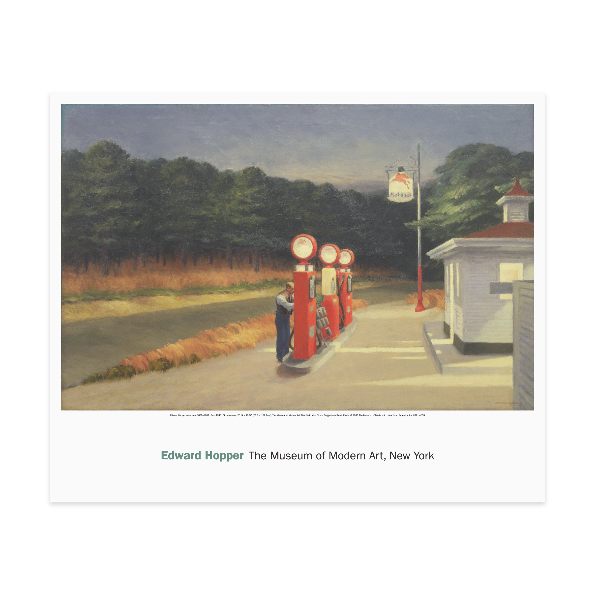 Edward Hopper Gas Art Print Poster (1940)