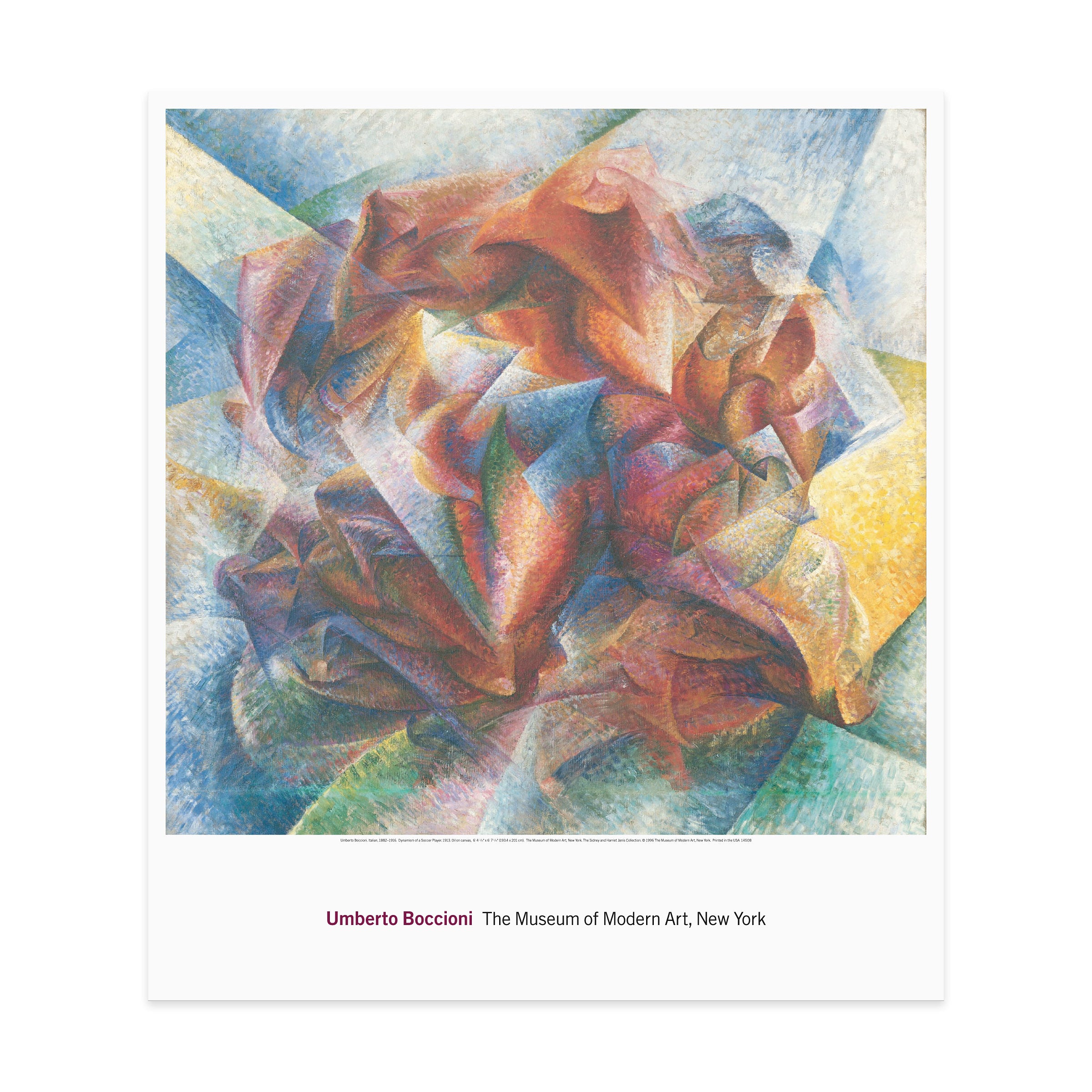 Boccioni Dynamism of a Soccer Player Art Poster
