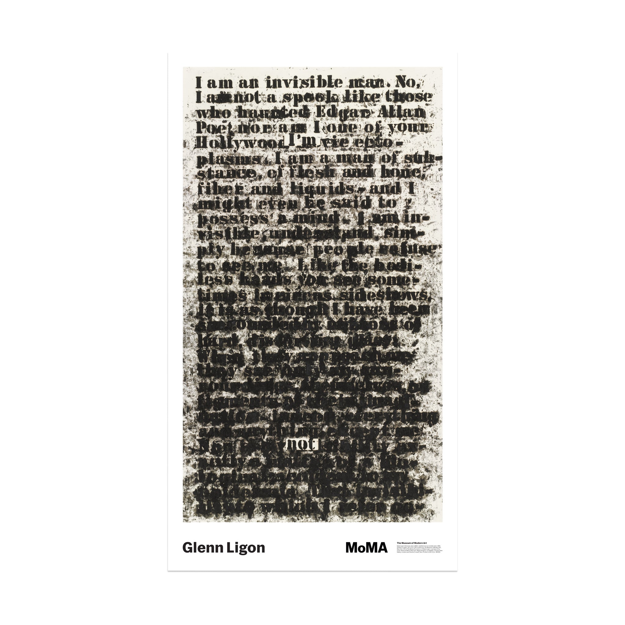Glenn Ligon Invisible Man Art Poster Reproduction