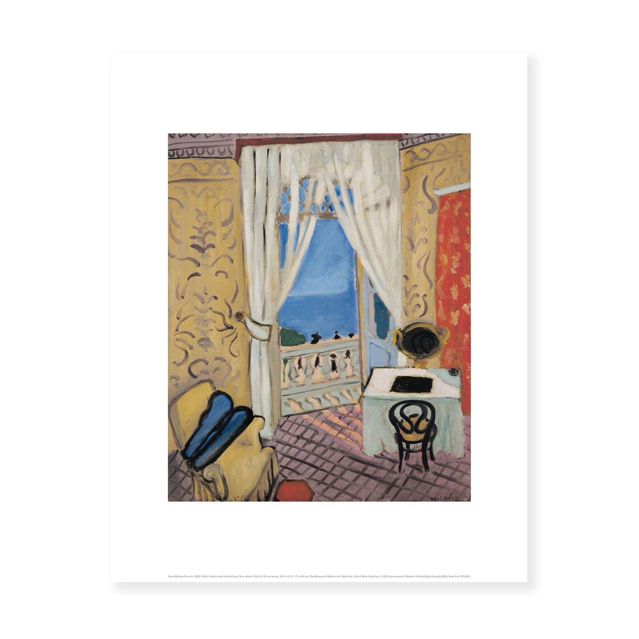 Henri Matisse Interior with Violin Case Art Poster Print