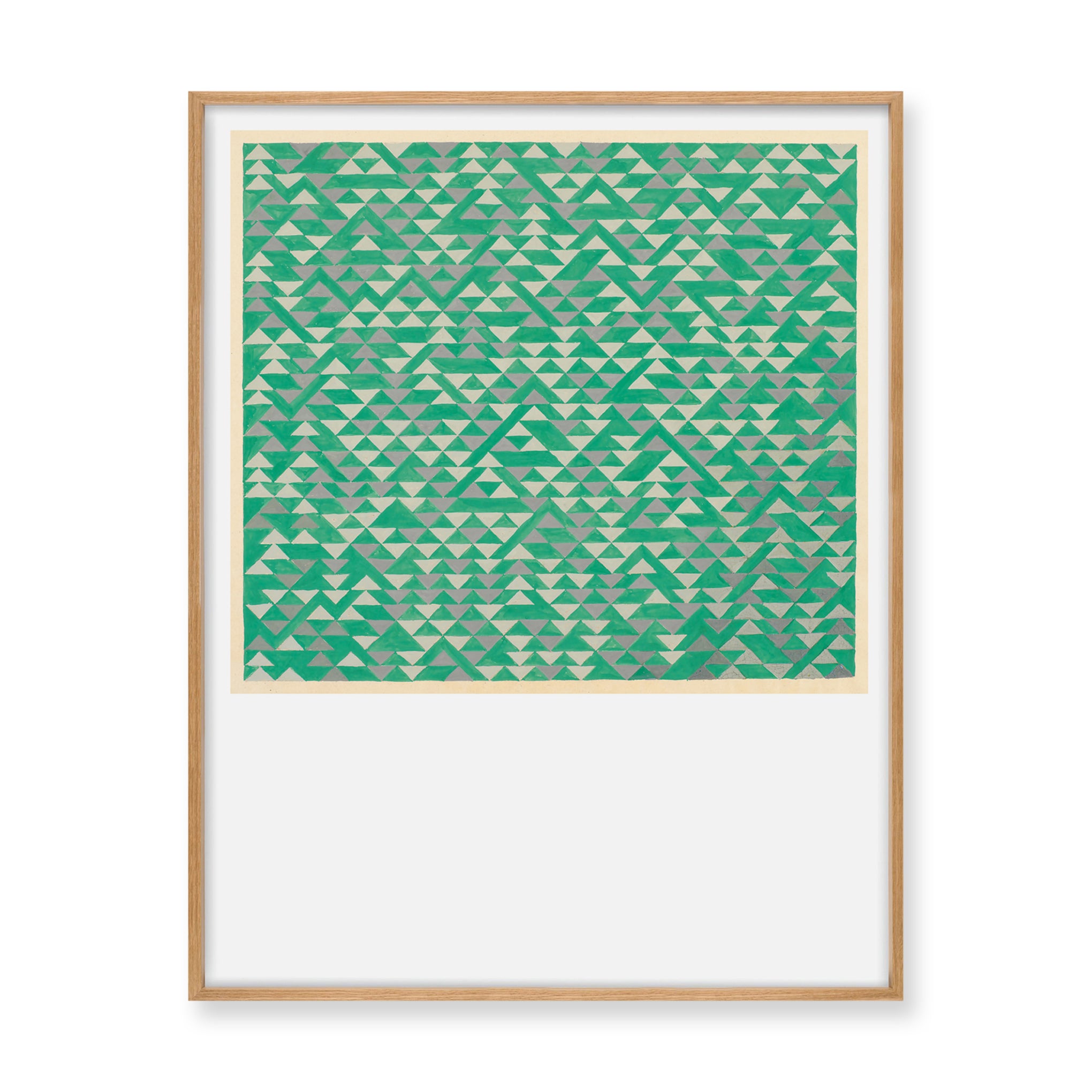 Anni Albers Triadic II Framed Art Print in Oak Frame