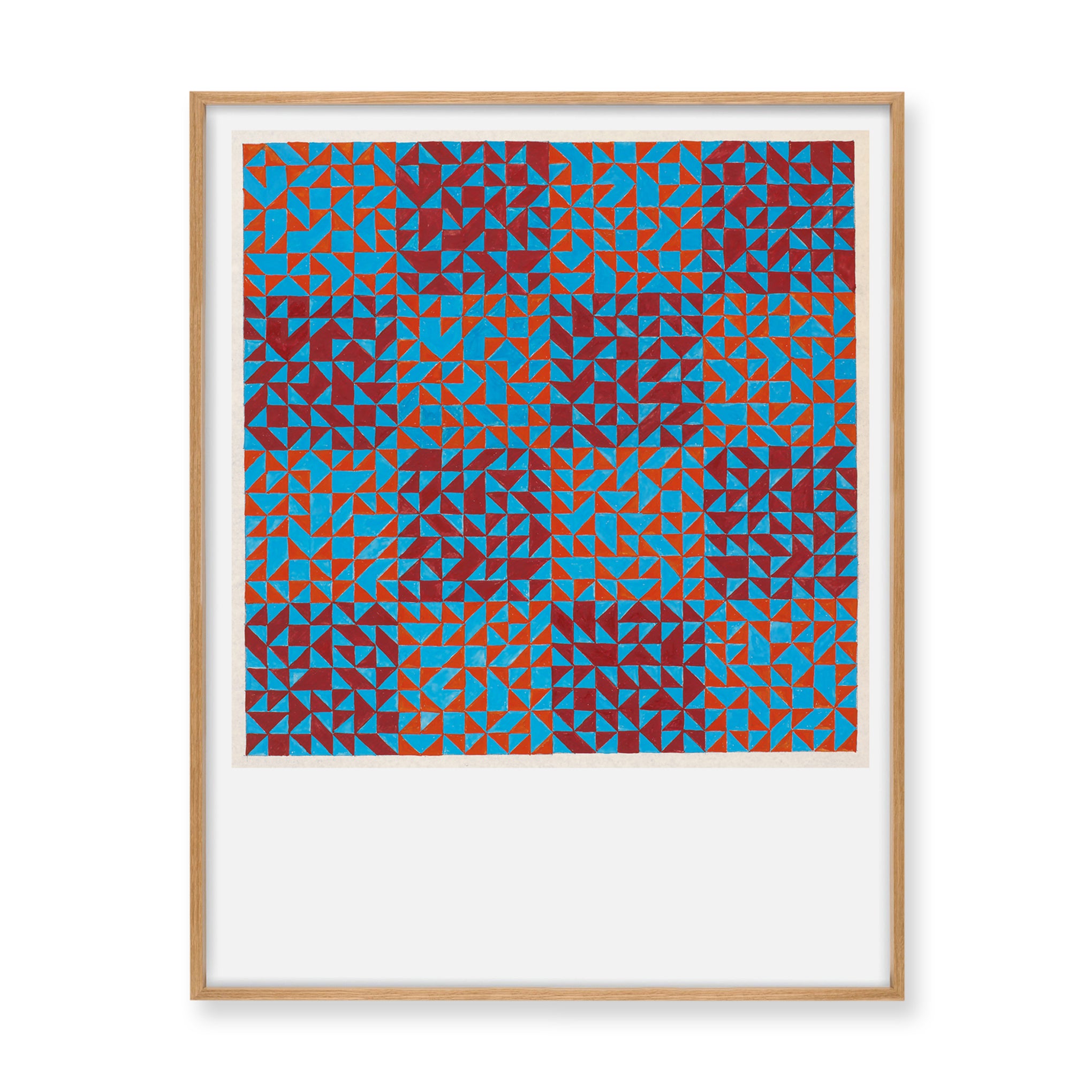 Anni Albers Blue and Reds Framed Art Print Poster