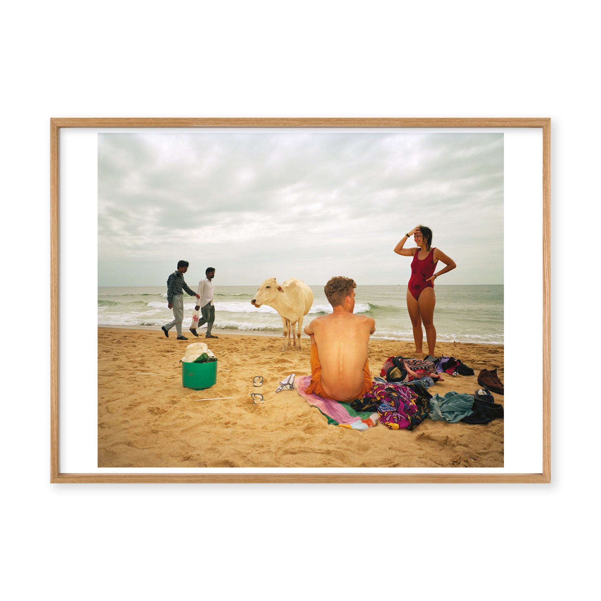 Martin Parr Goa Framed Art Print Poster – Oak Frame