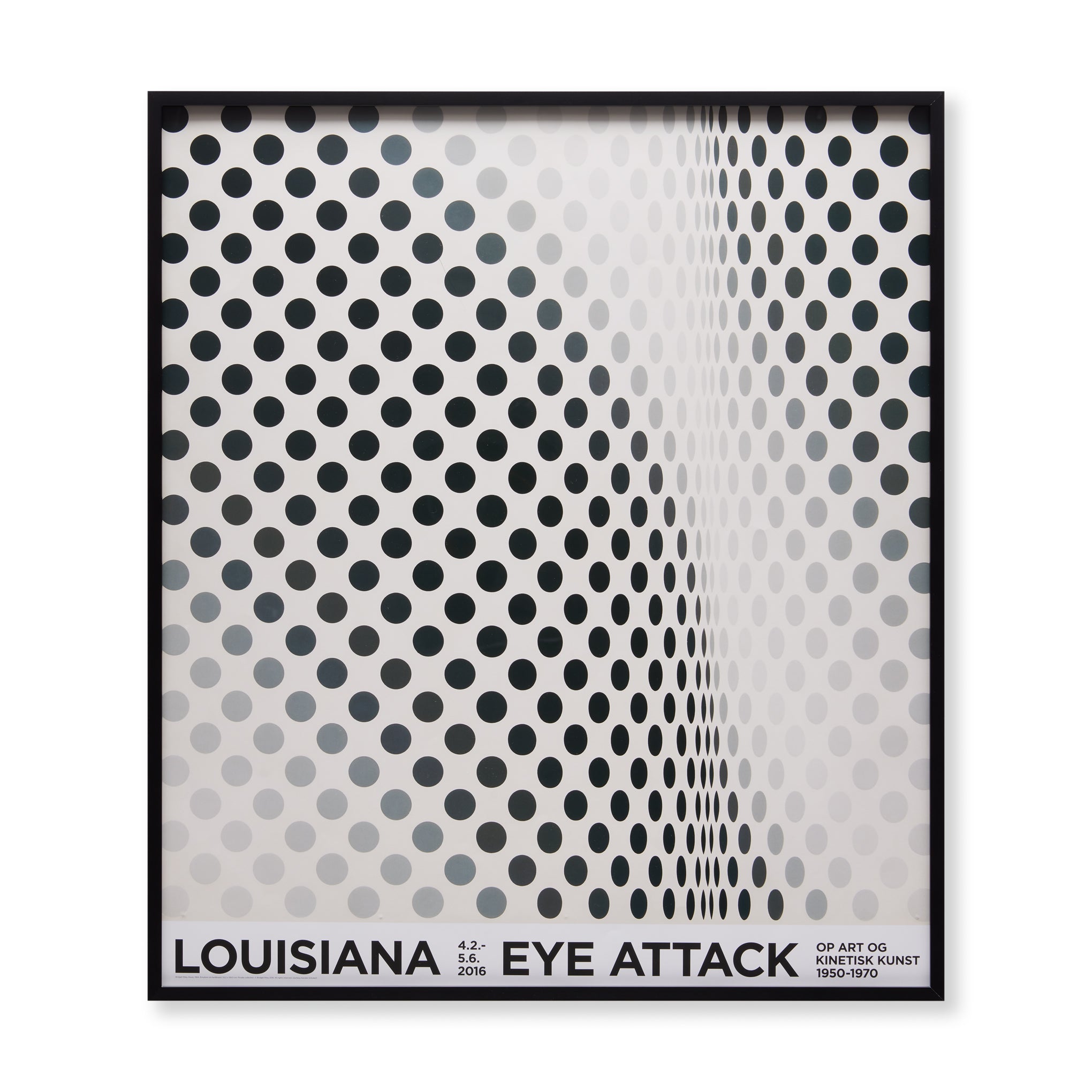 Bridget Riley Eye Attack Op Art Framed Poster 2016 Exhibition