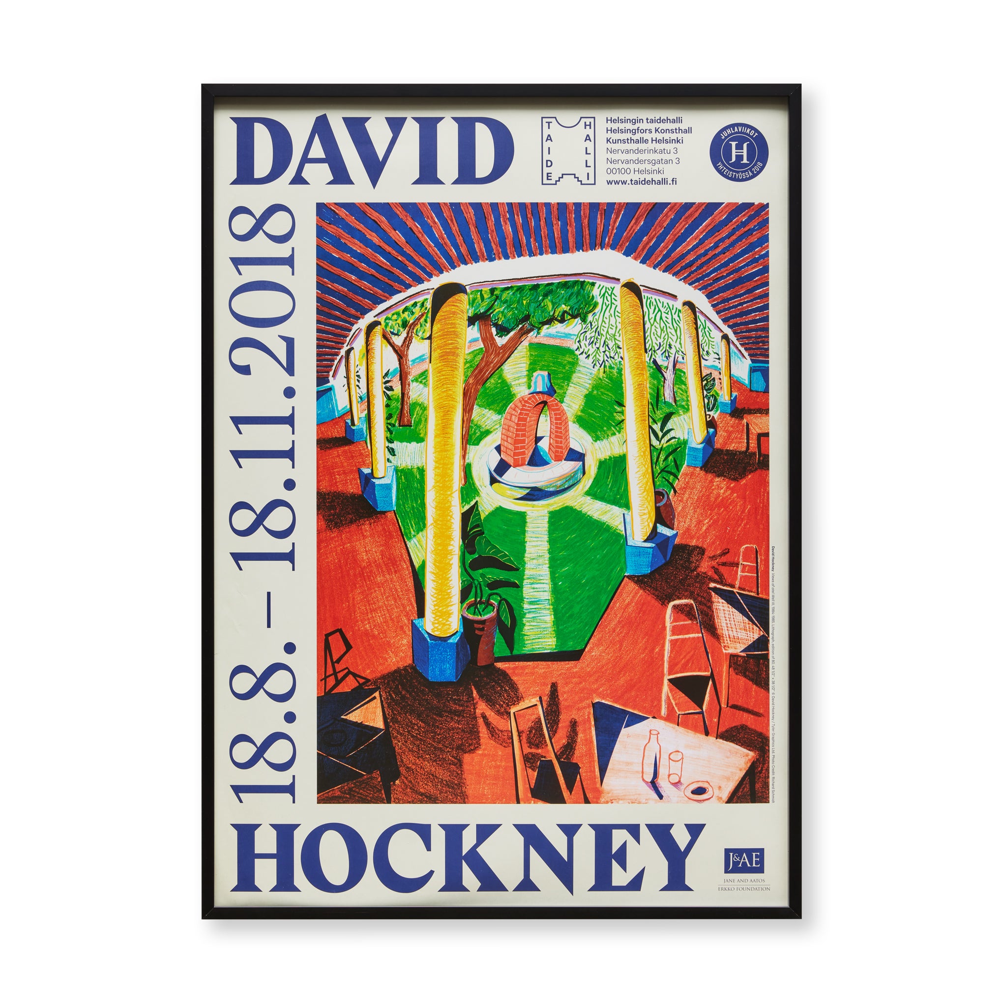 David Hockney Exhibition Poster 2018 – Framed Art Print