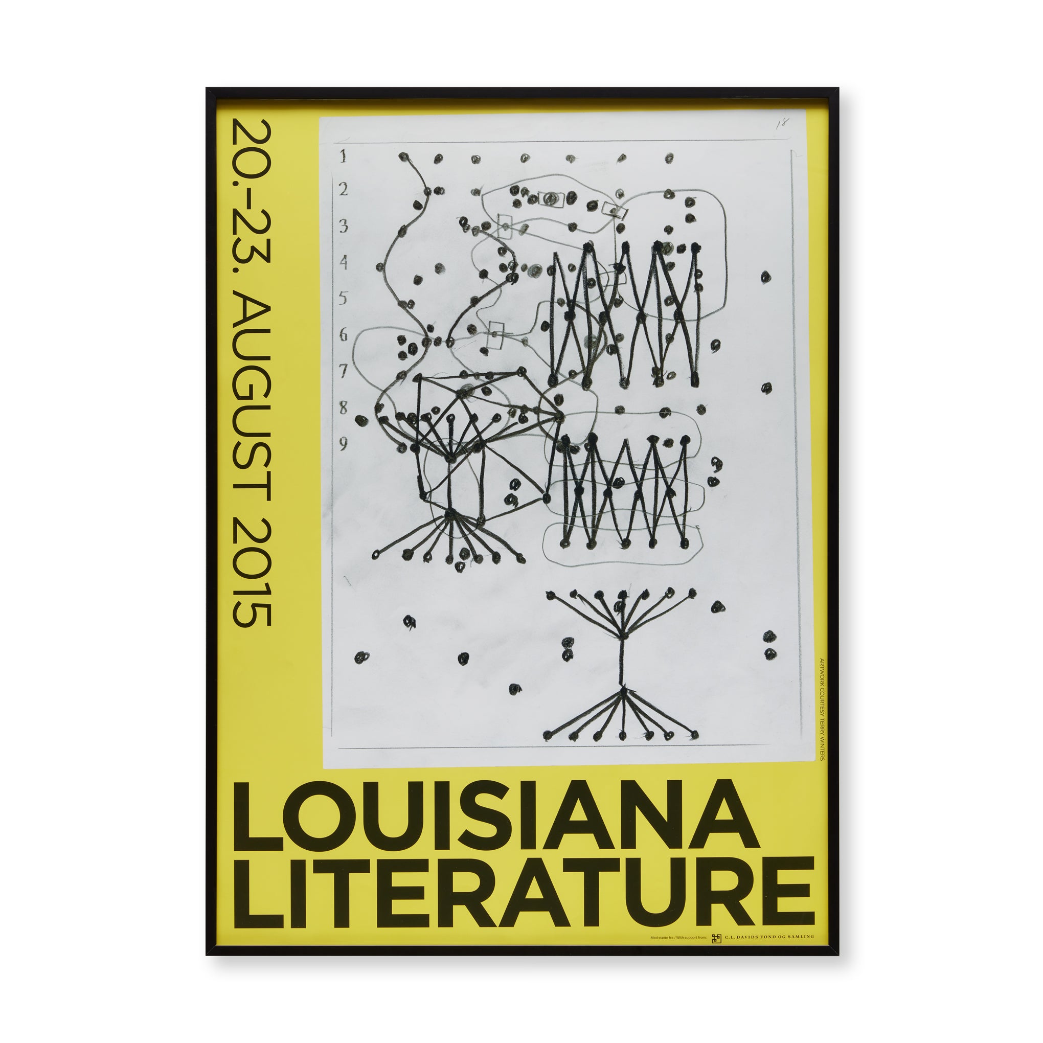 Terry Winters 2015 Framed Art Poster - Louisiana Literature Exhibition