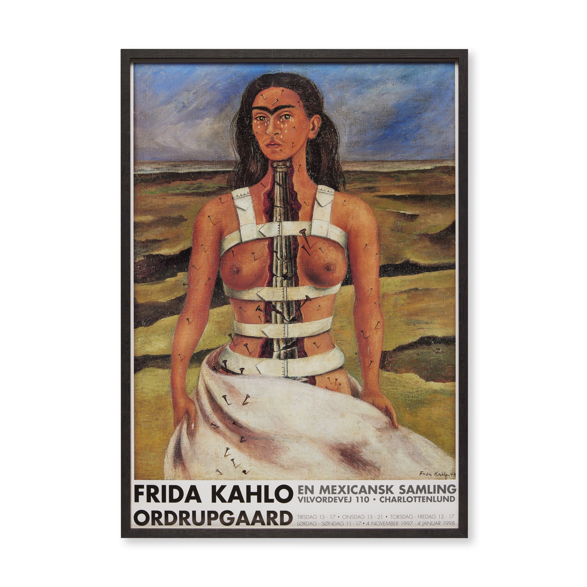Frida Kahlo Broken Column Vintage Framed Art Poster