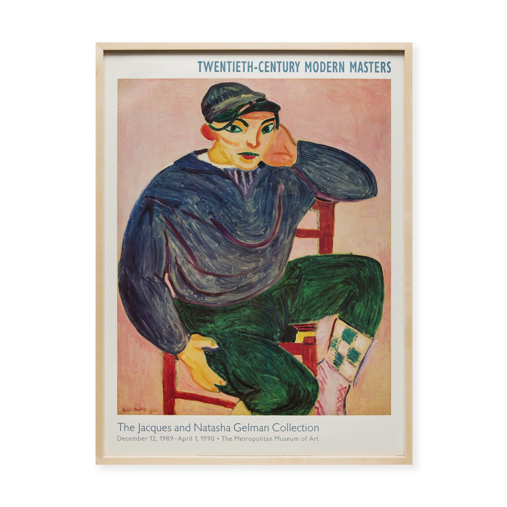 Henri Matisse The Young Sailor II Vintage Framed Art Poster