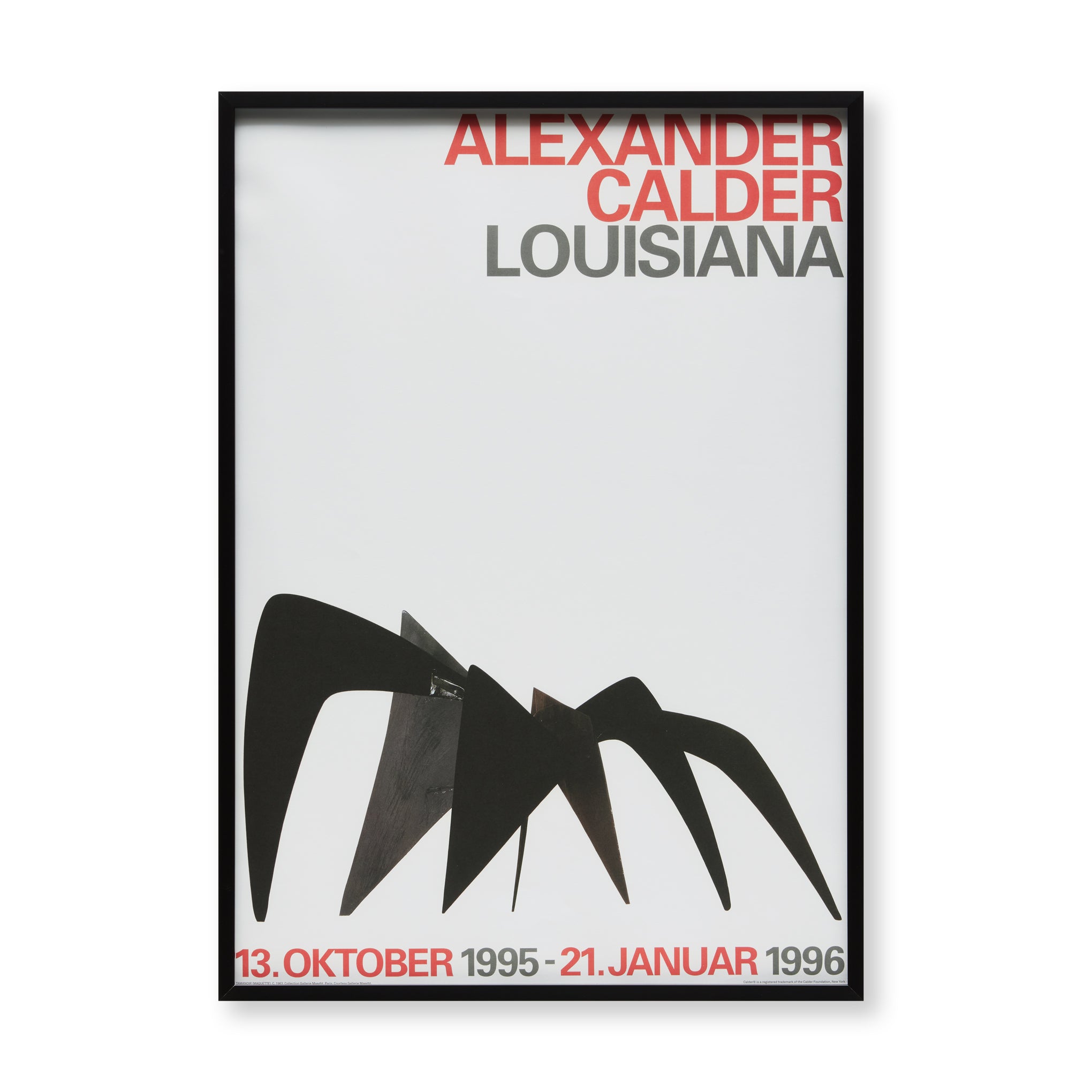 Alexander Calder Framed Exhibition Poster 1995-1996