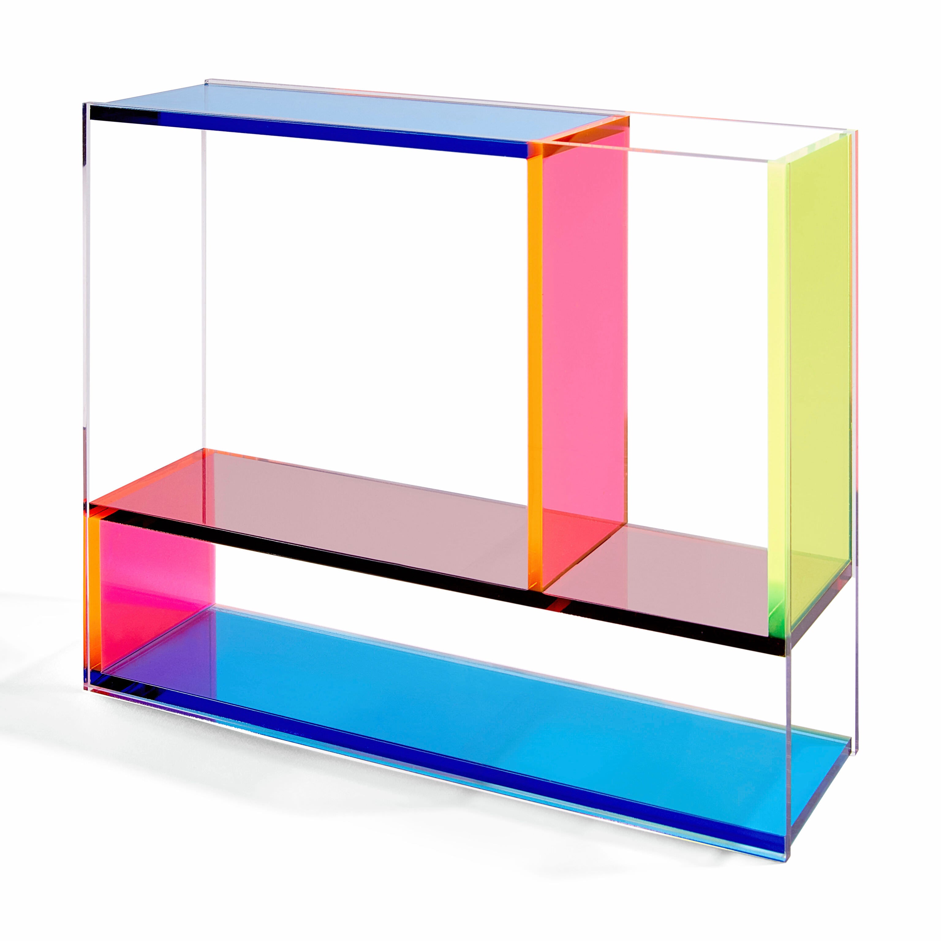 Mondri Neon Acrylic Vase - 3-Chamber Floral Arrangement