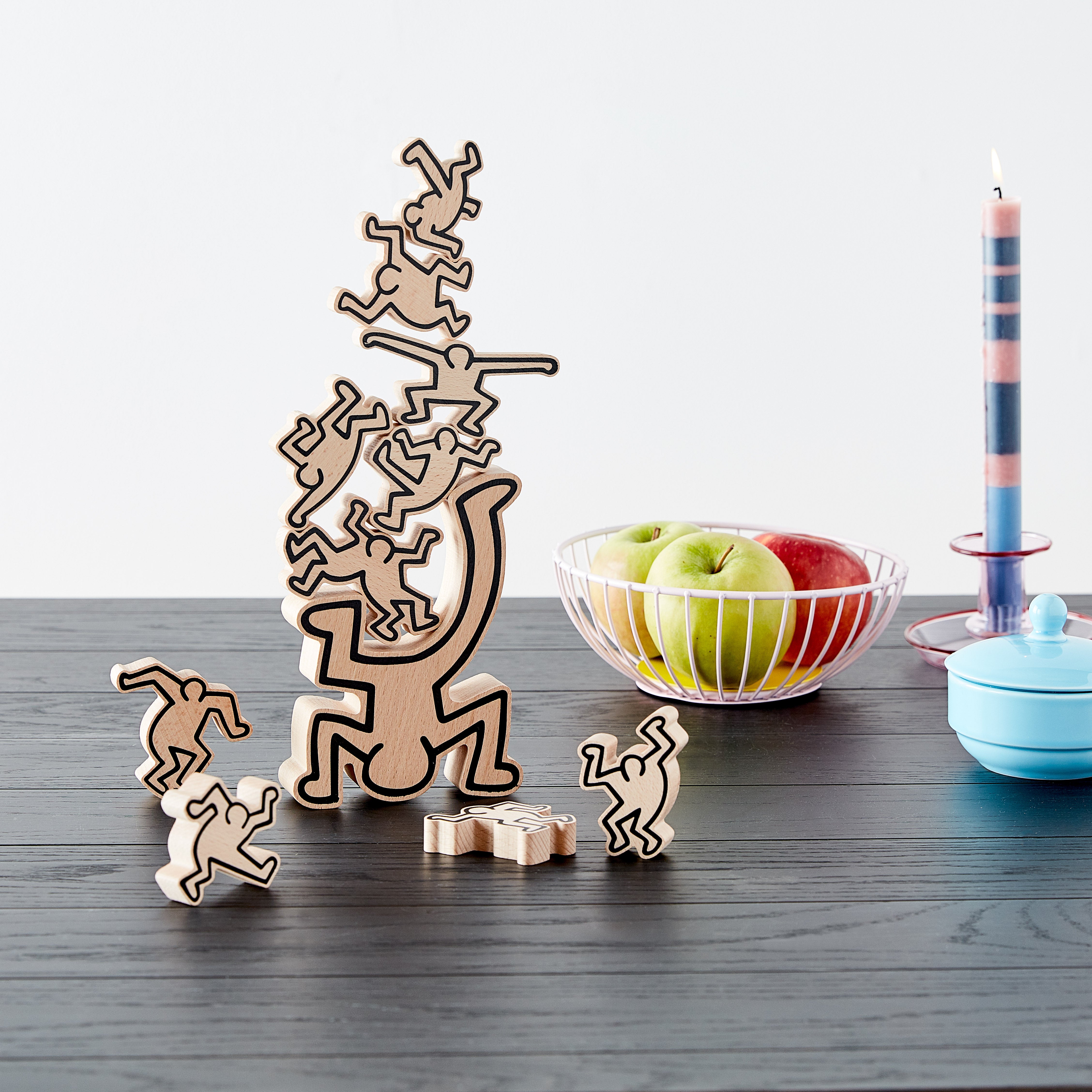 Keith Haring Wooden Stacking Game for Kids Ages 3+