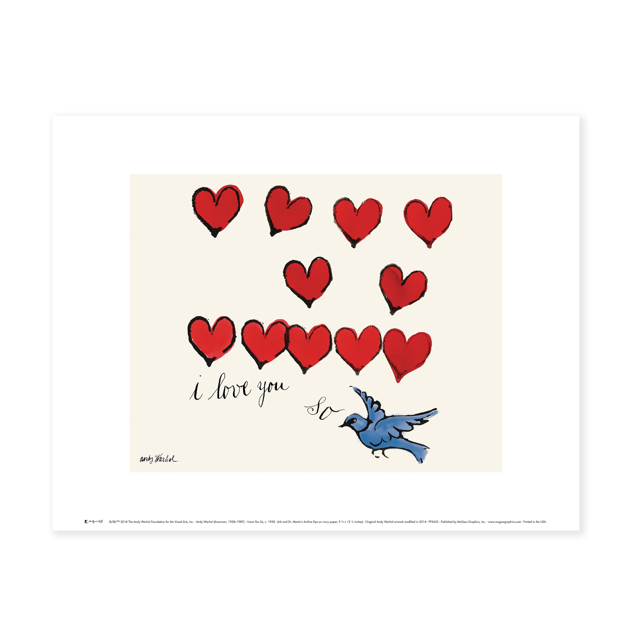 Andy Warhol I Love You So Art Print