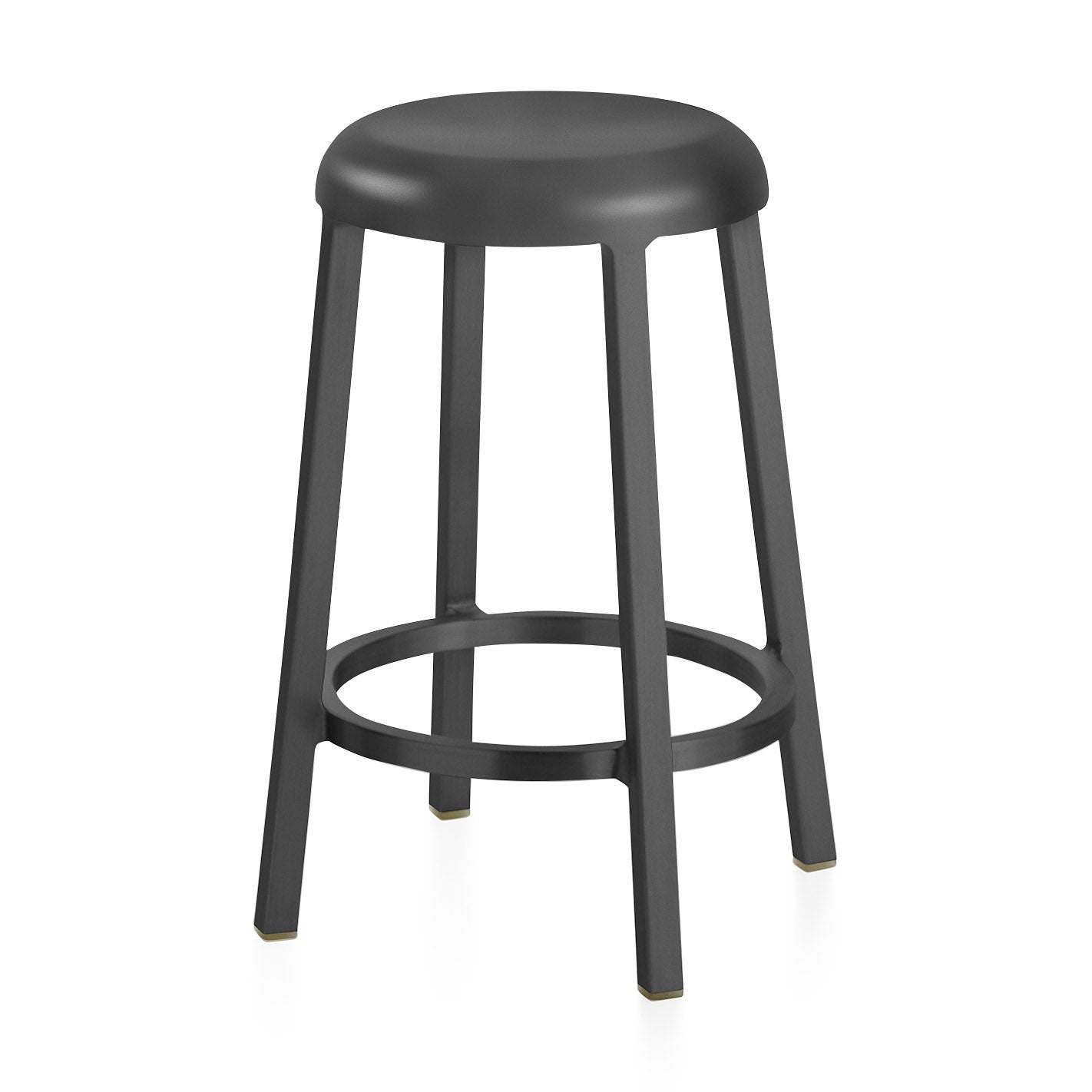 Emeco Za Recycled Aluminum Stool - Dark Gray
