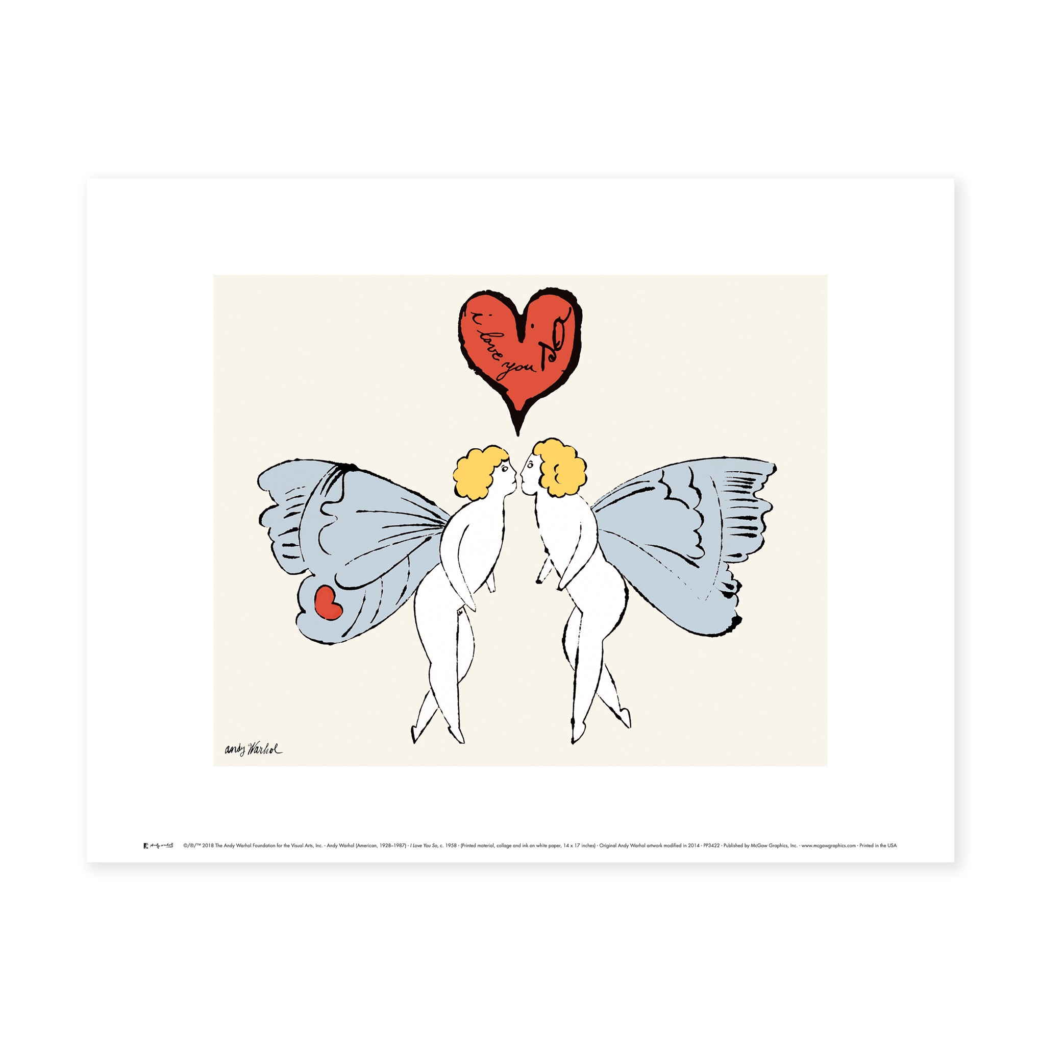 Andy Warhol I Love You So Art Print
