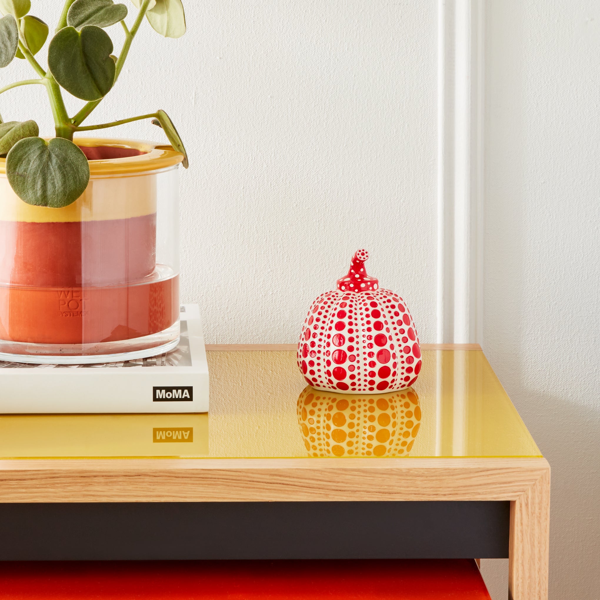 Yayoi Kusama Red Pumpkin Sculpture - Desk Decor Artwork