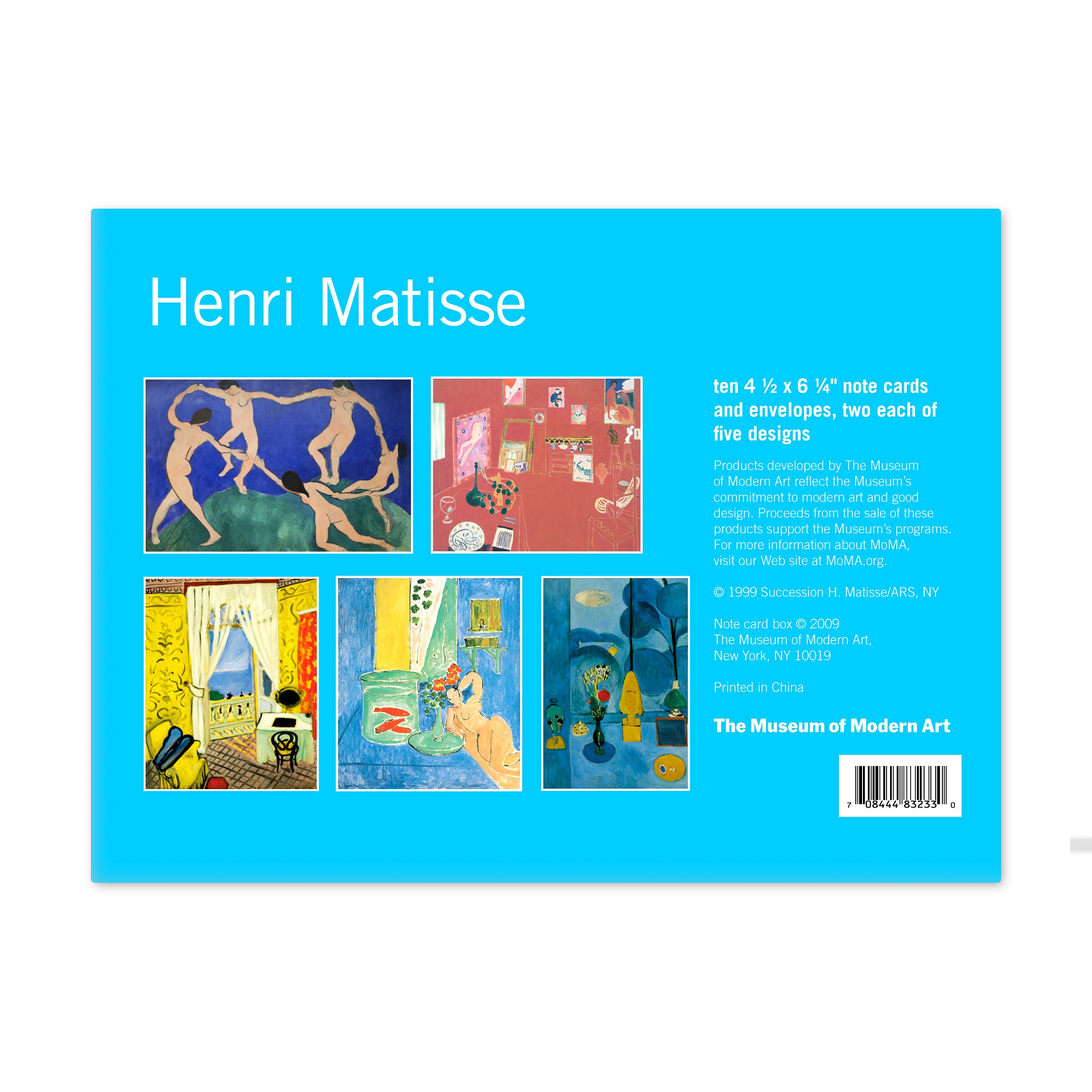 Henri Matisse Art Note Cards with Envelopes - Set of 10