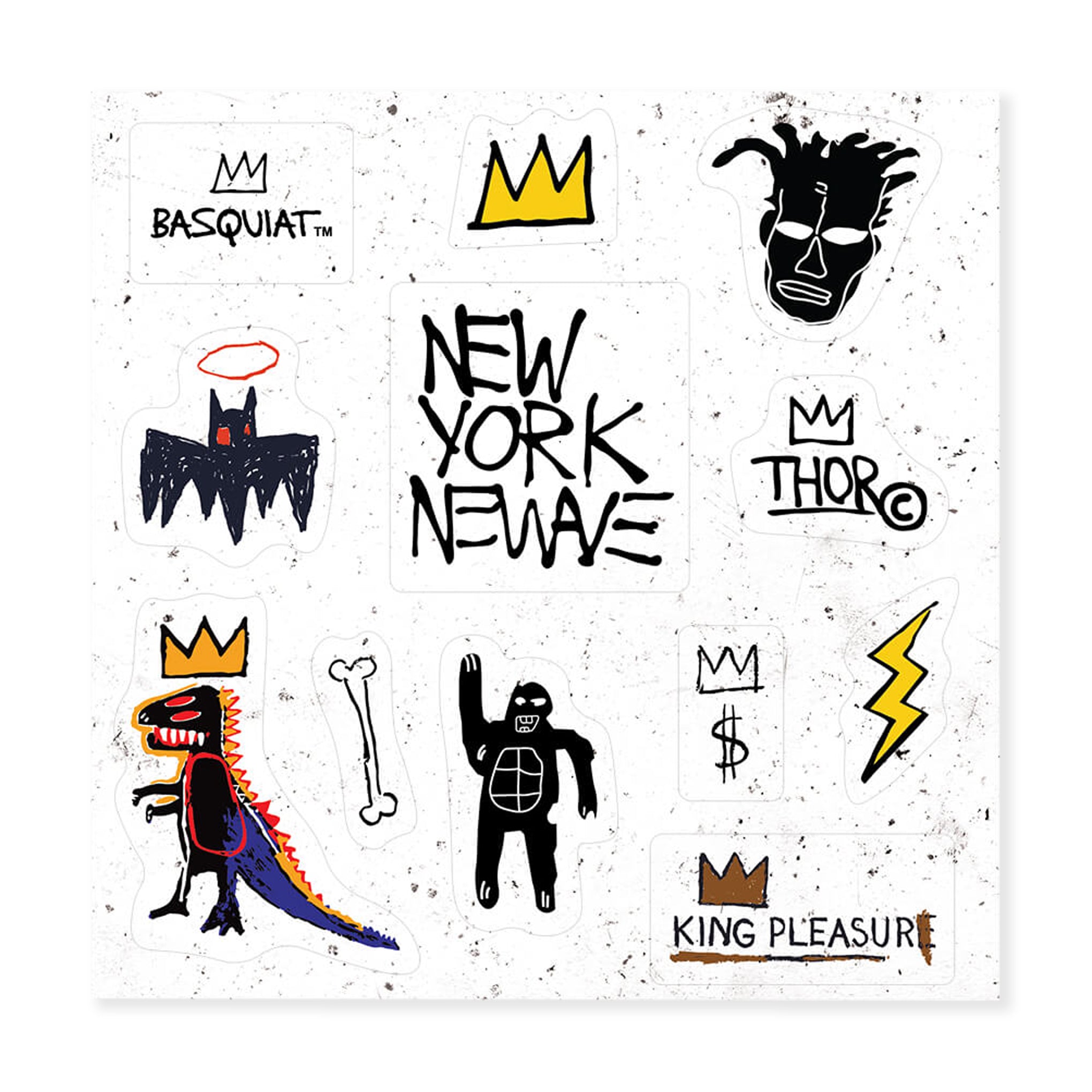 Jean-Michel Basquiat Stickers - Set of 12 Iconic Art Decals