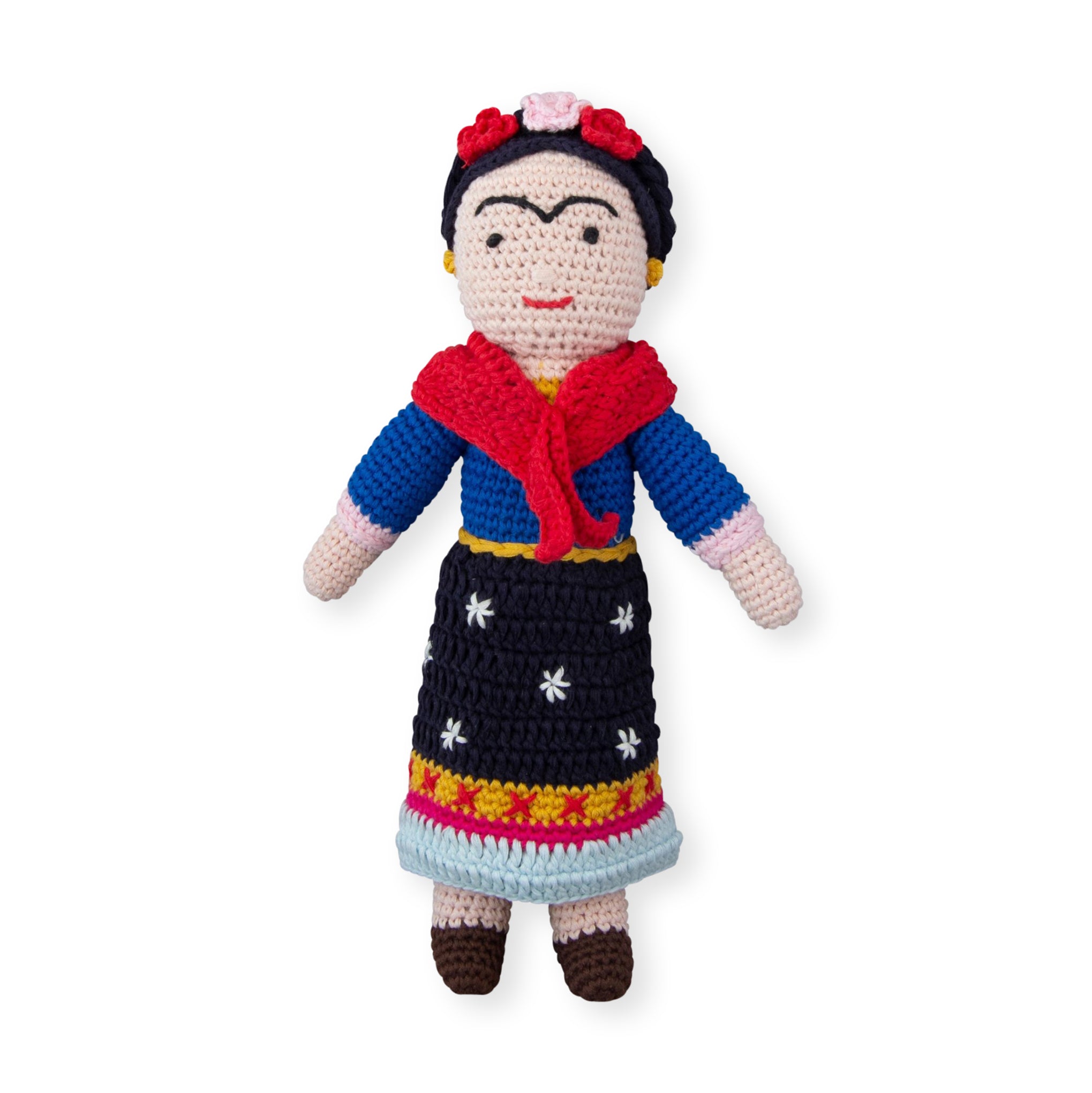 Handmade Frida Kahlo Crochet Doll - Fair Trade Artist Gift