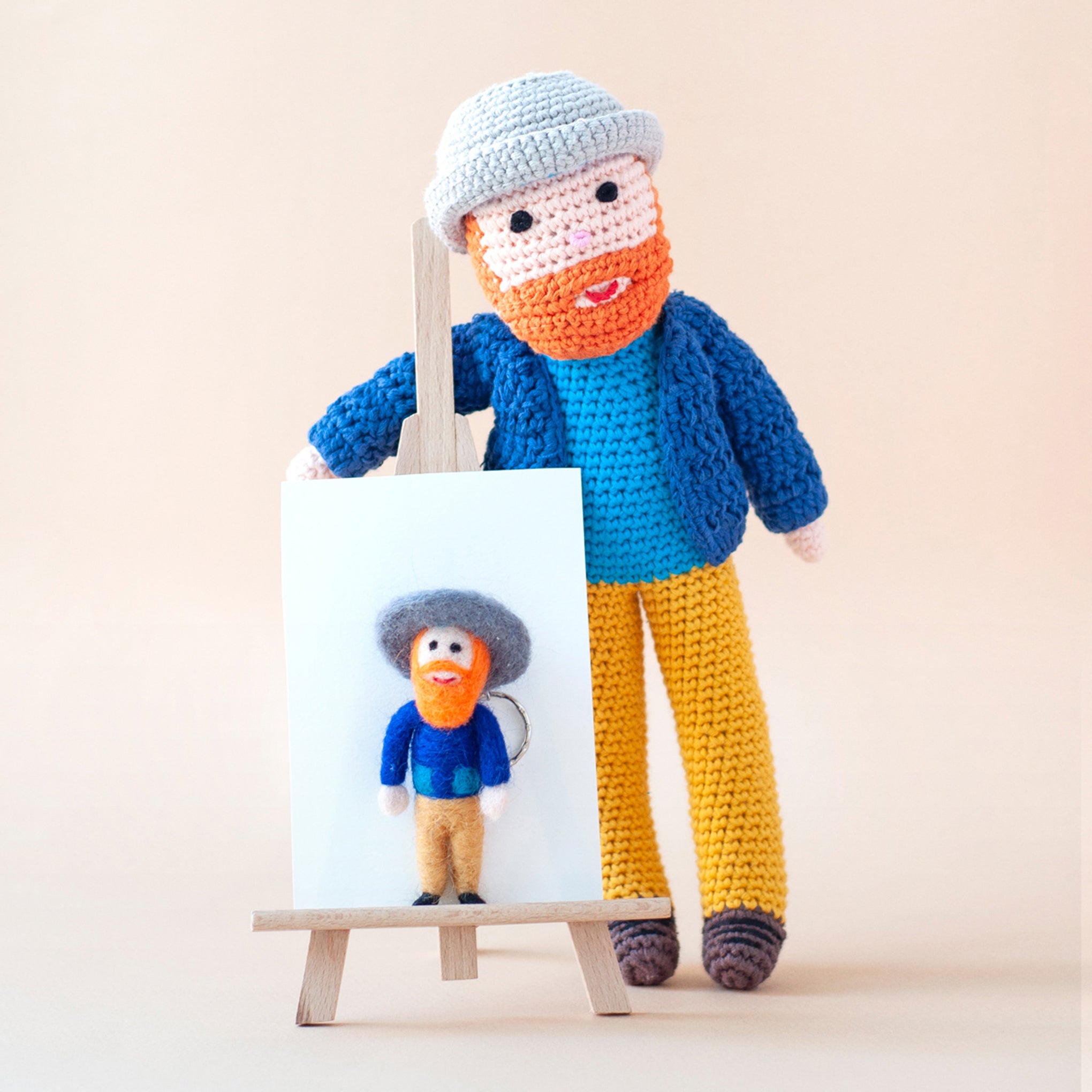 Handmade Vincent van Gogh Crochet Doll – Fair Trade Cotton Artist Gift