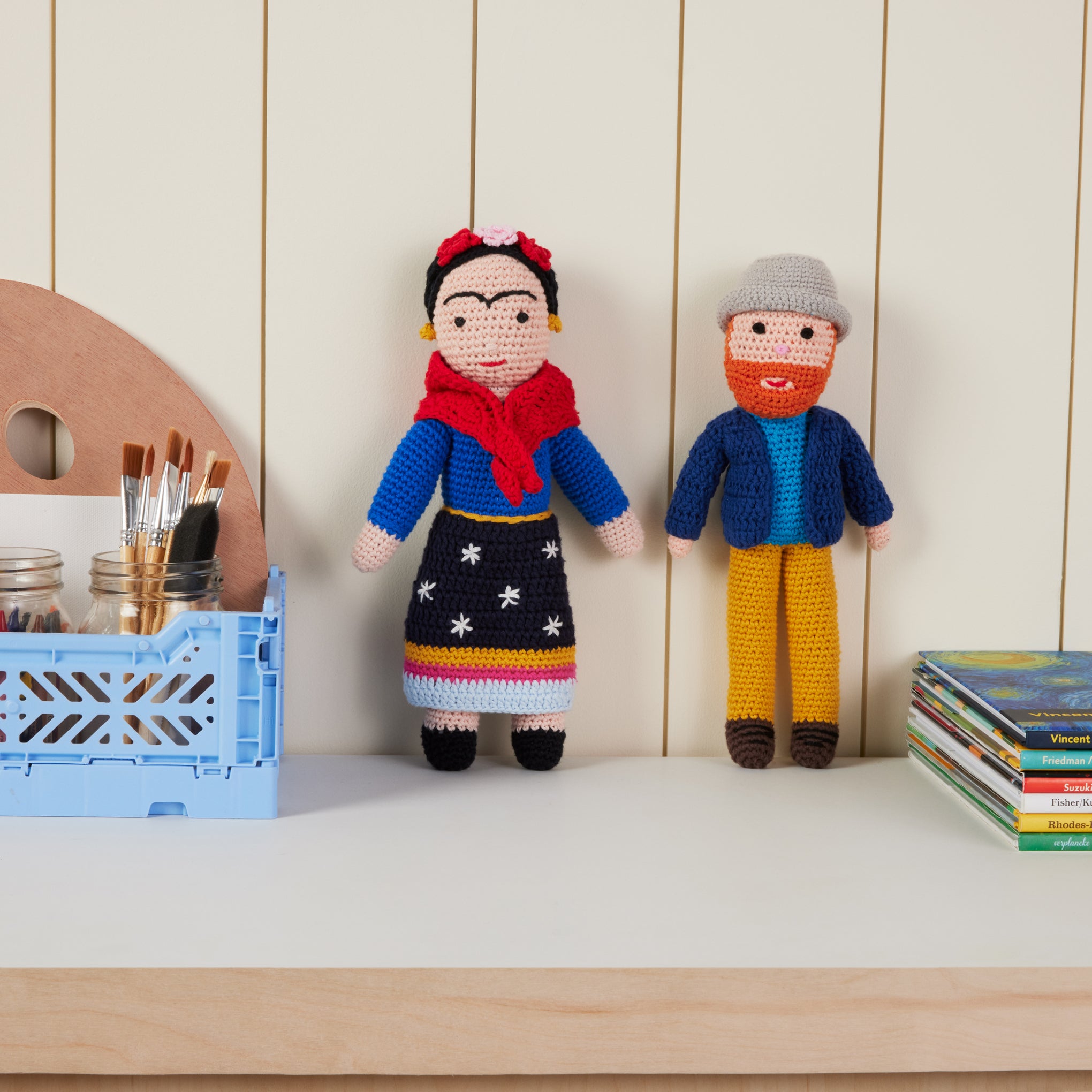 Handmade Vincent van Gogh Crochet Doll – Fair Trade Cotton Artist Gift