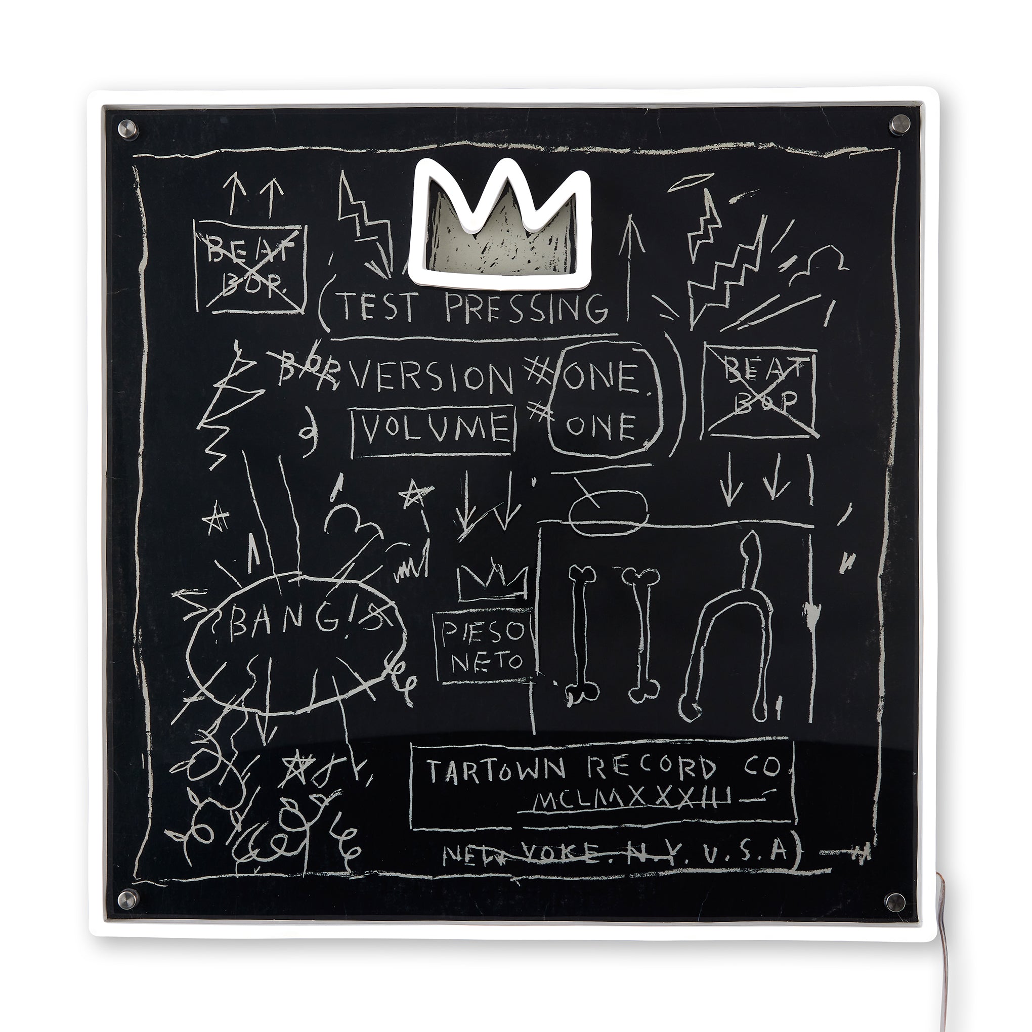 Jean-Michel Basquiat Beat Bop LED Neon Wall Art