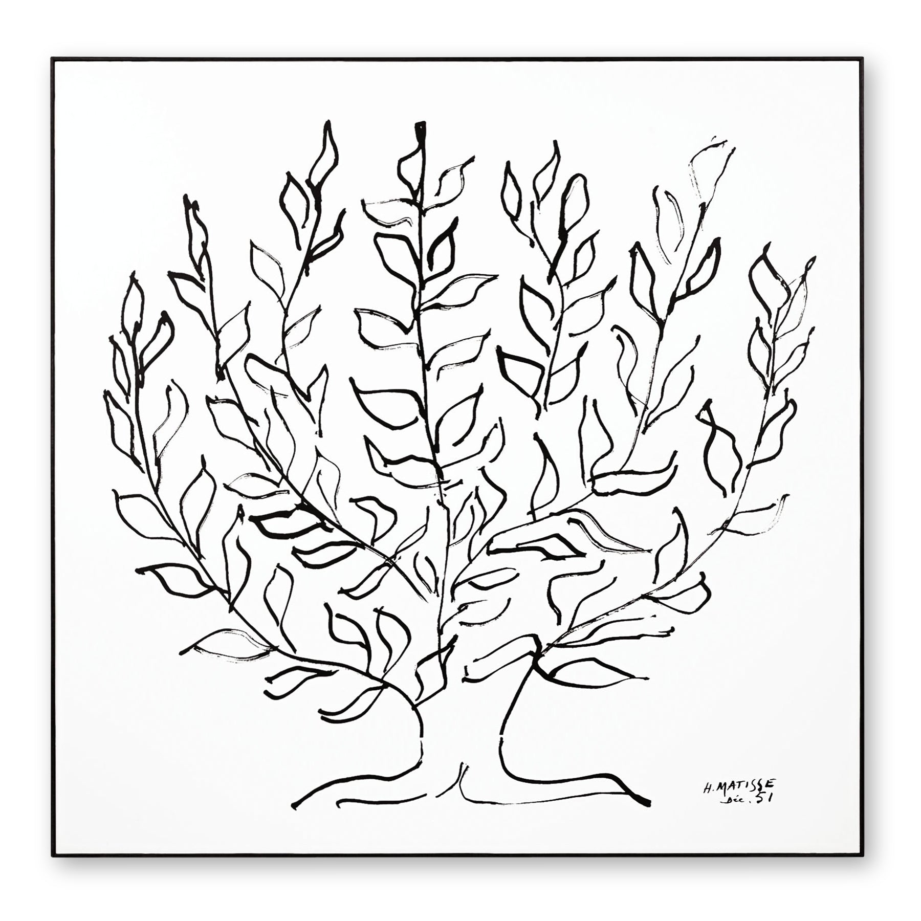 Henri Matisse Le Platane Framed Art Print - Black Ash Wood Frame