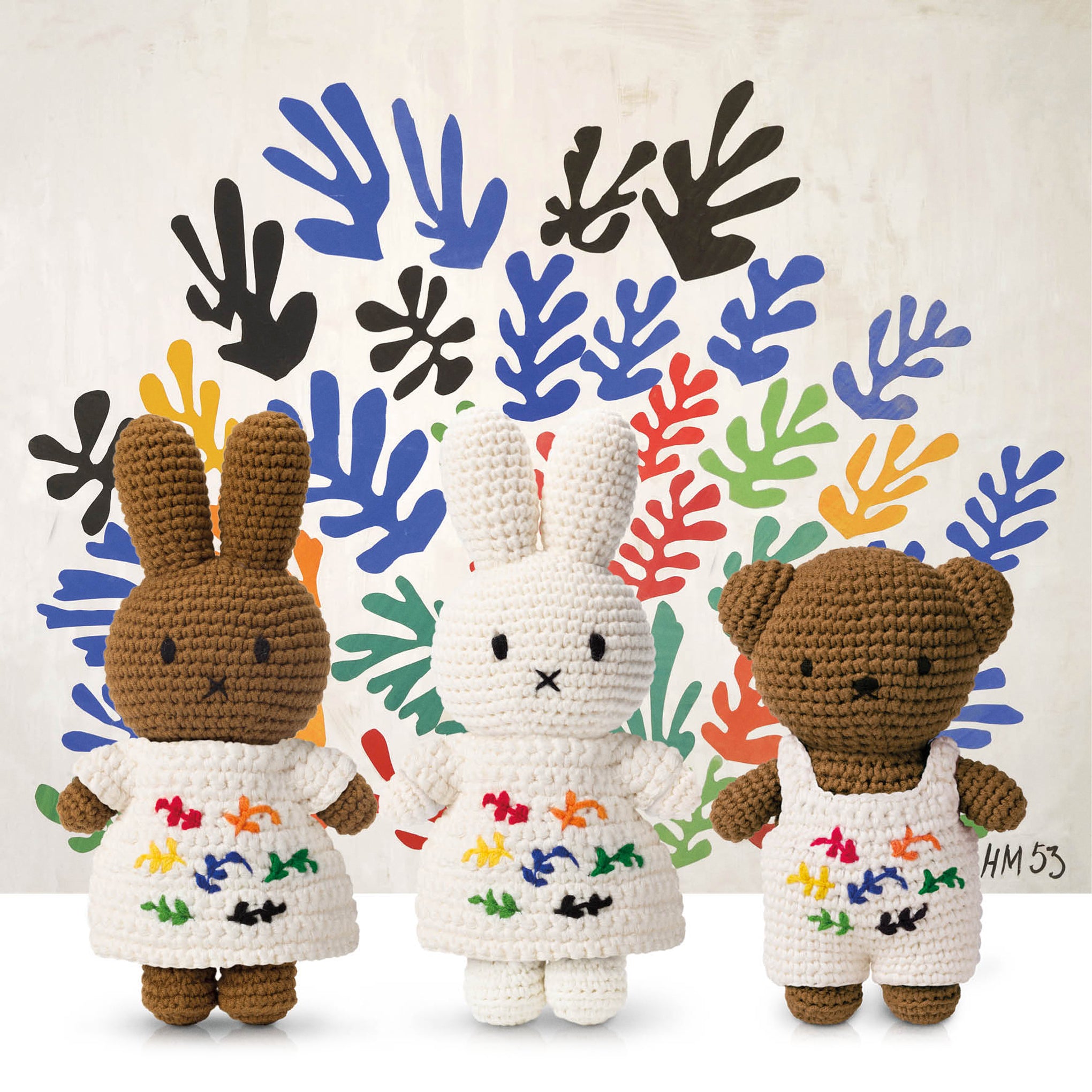 Miffy & Friends Henri Matisse Crochet Plush Toy - Handmade Cotton Doll