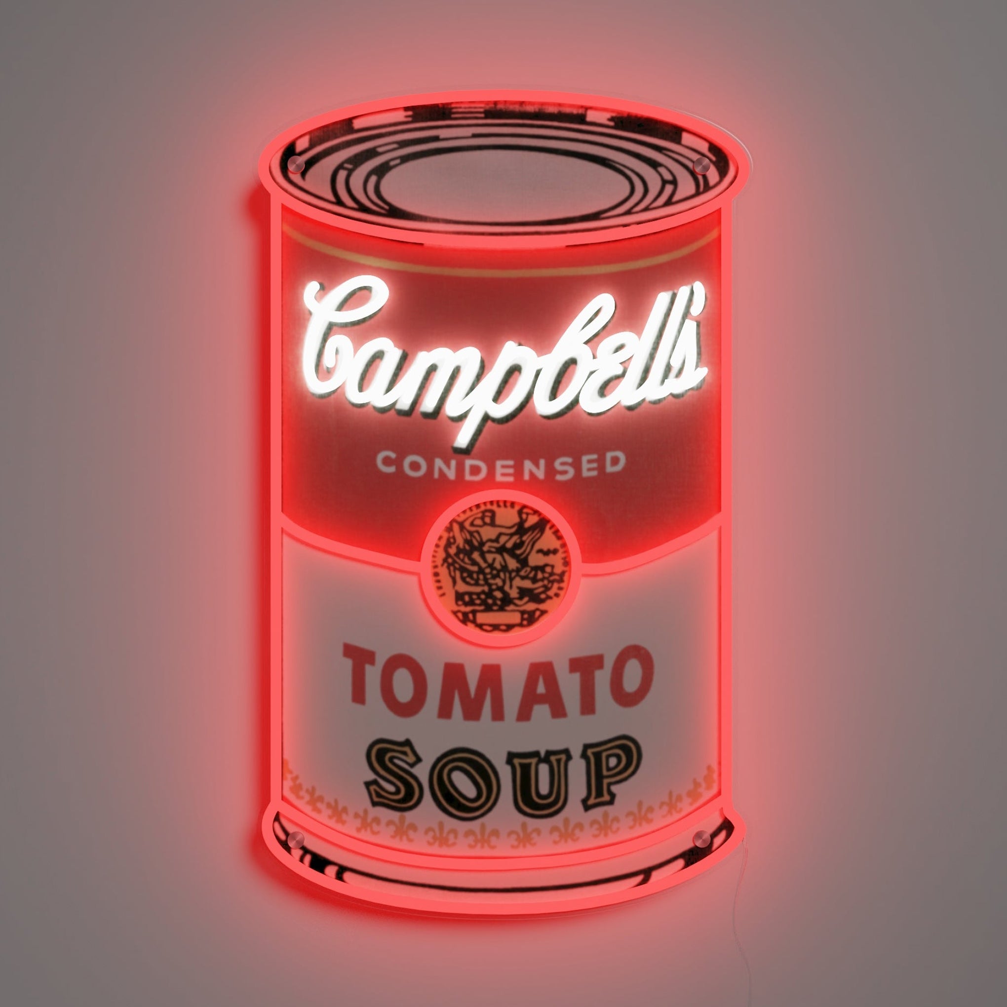 Andy Warhol LED Neon Sign - Tomato Soup Can Wall Art