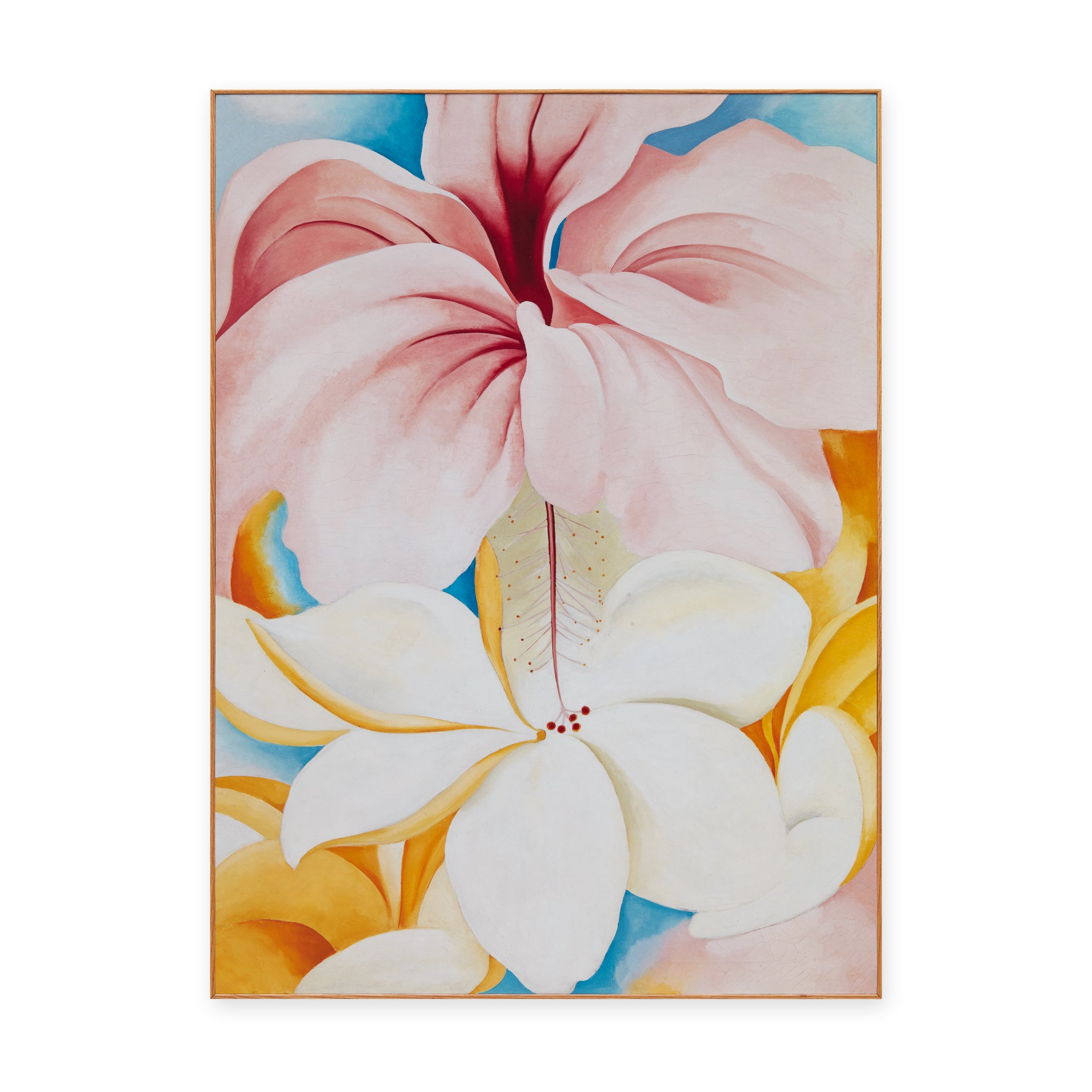 Georgia O’Keeffe Hibiscus Framed Art Print – Sustainable Ash Wood Frame
