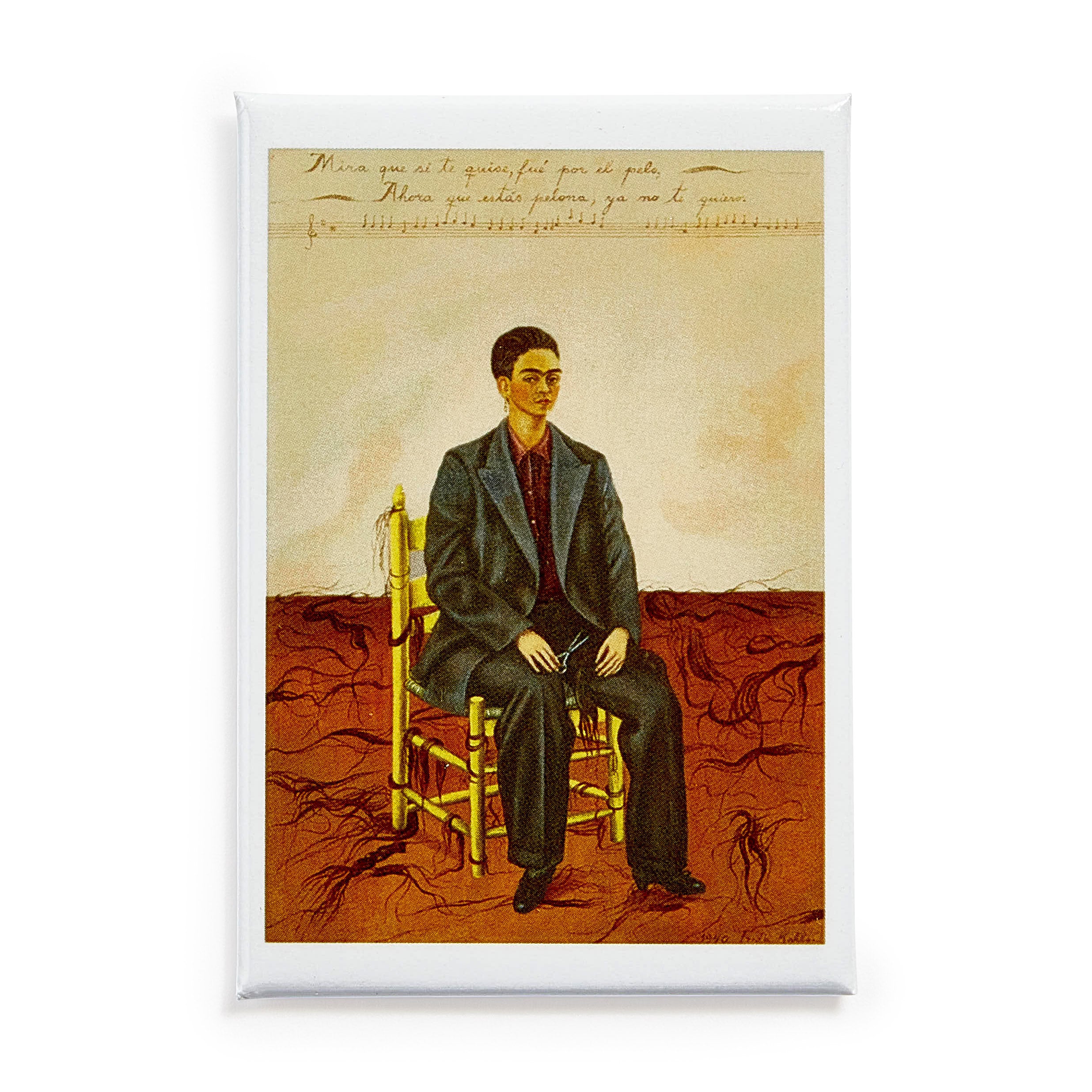Frida Kahlo Self-Portrait with Cropped Hair Art Magnet