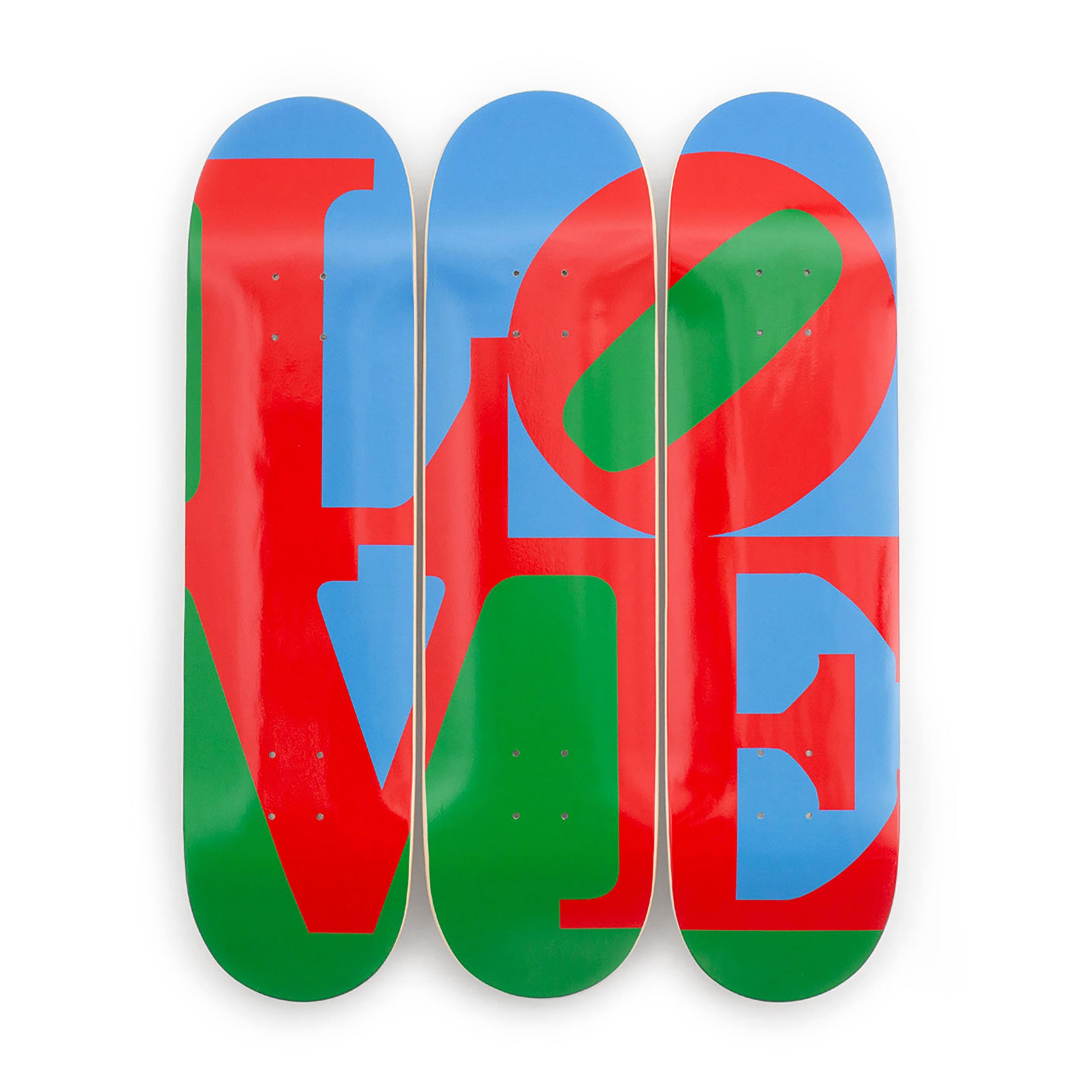 Robert Indiana LOVE Skateboard Set - MoMA Exclusive Maple Wood