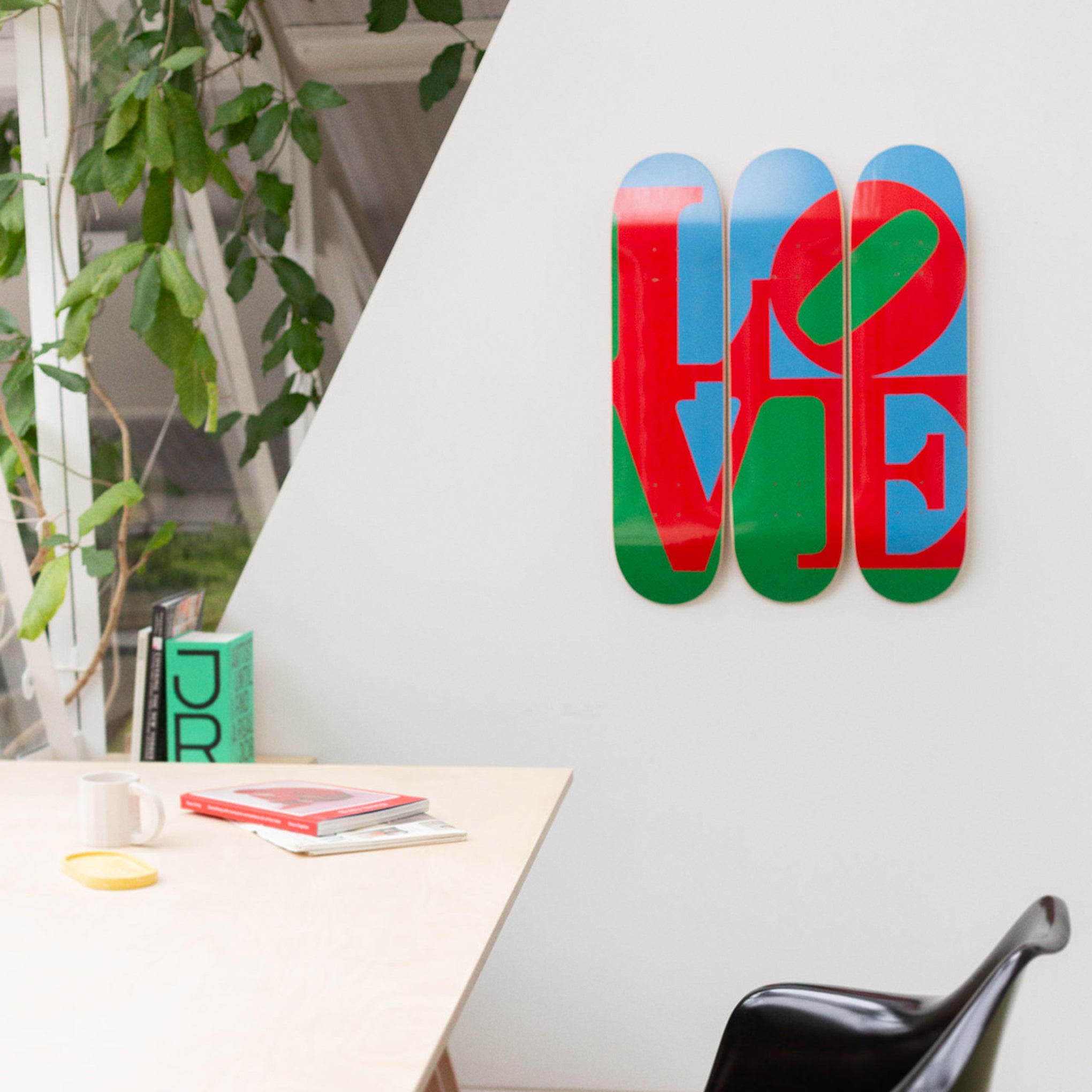Robert Indiana LOVE Skateboard Set - MoMA Exclusive Maple Wood