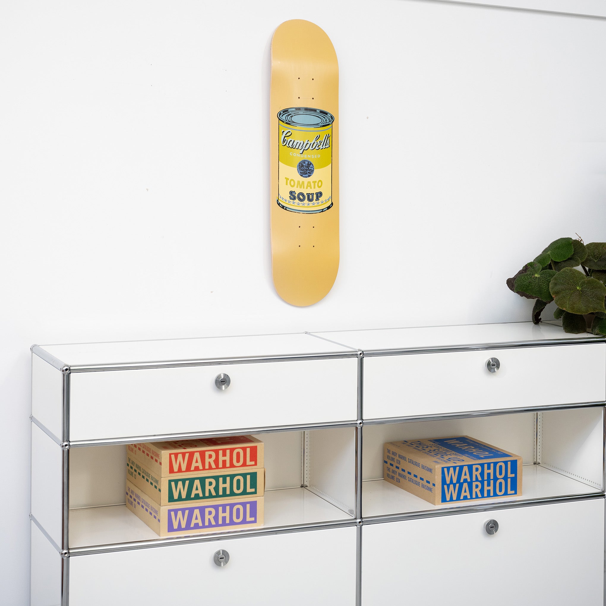 Andy Warhol Campbell's Soup Skateboard Art Deck - Beige