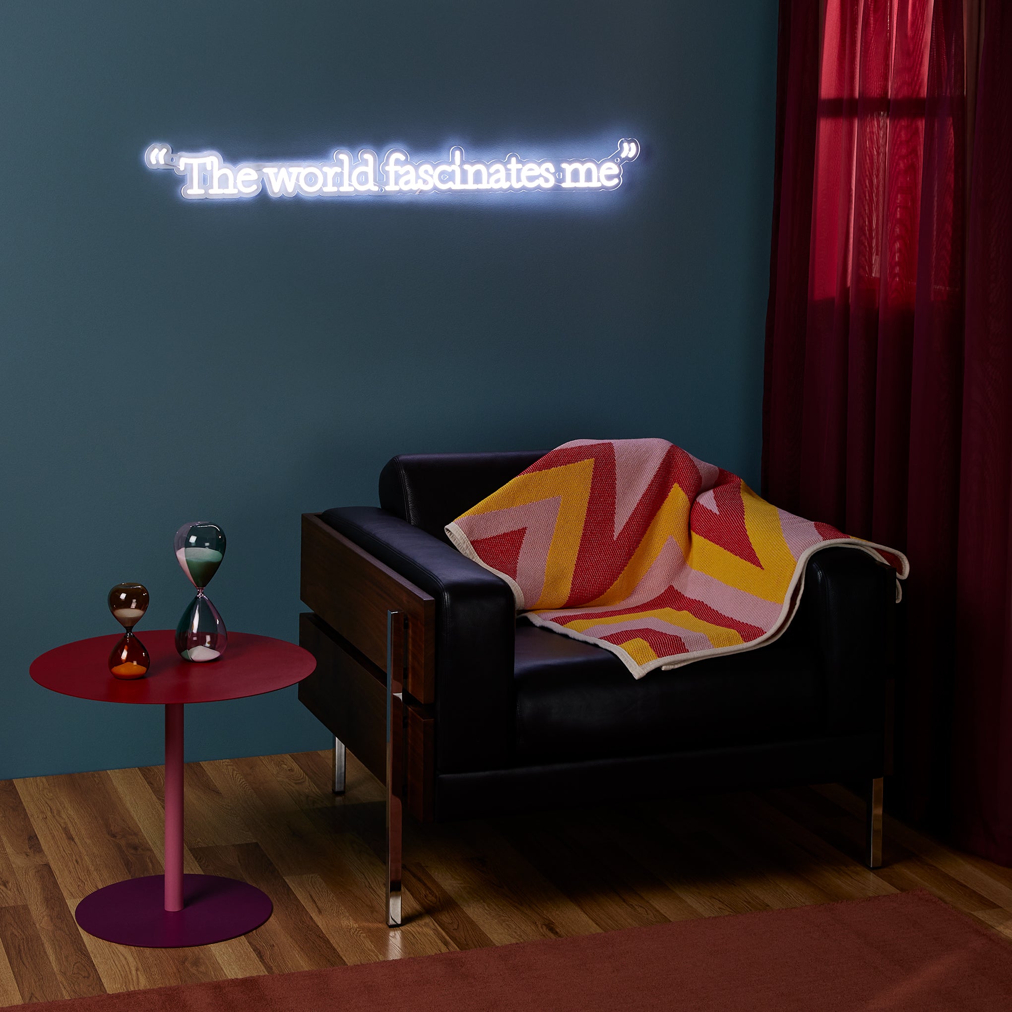 Andy Warhol LED Neon Sign - The World Fascinates Me Quote