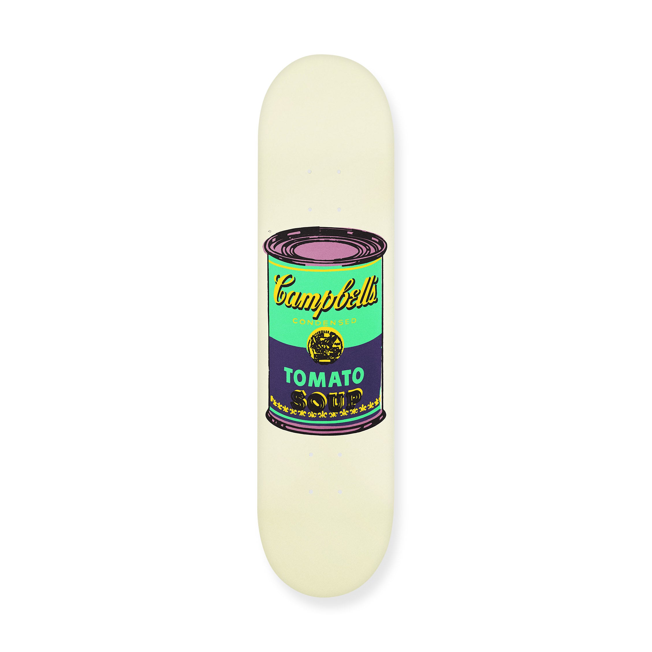 Andy Warhol Skateboard - Colored Campbell's Soup Cans Eggplant