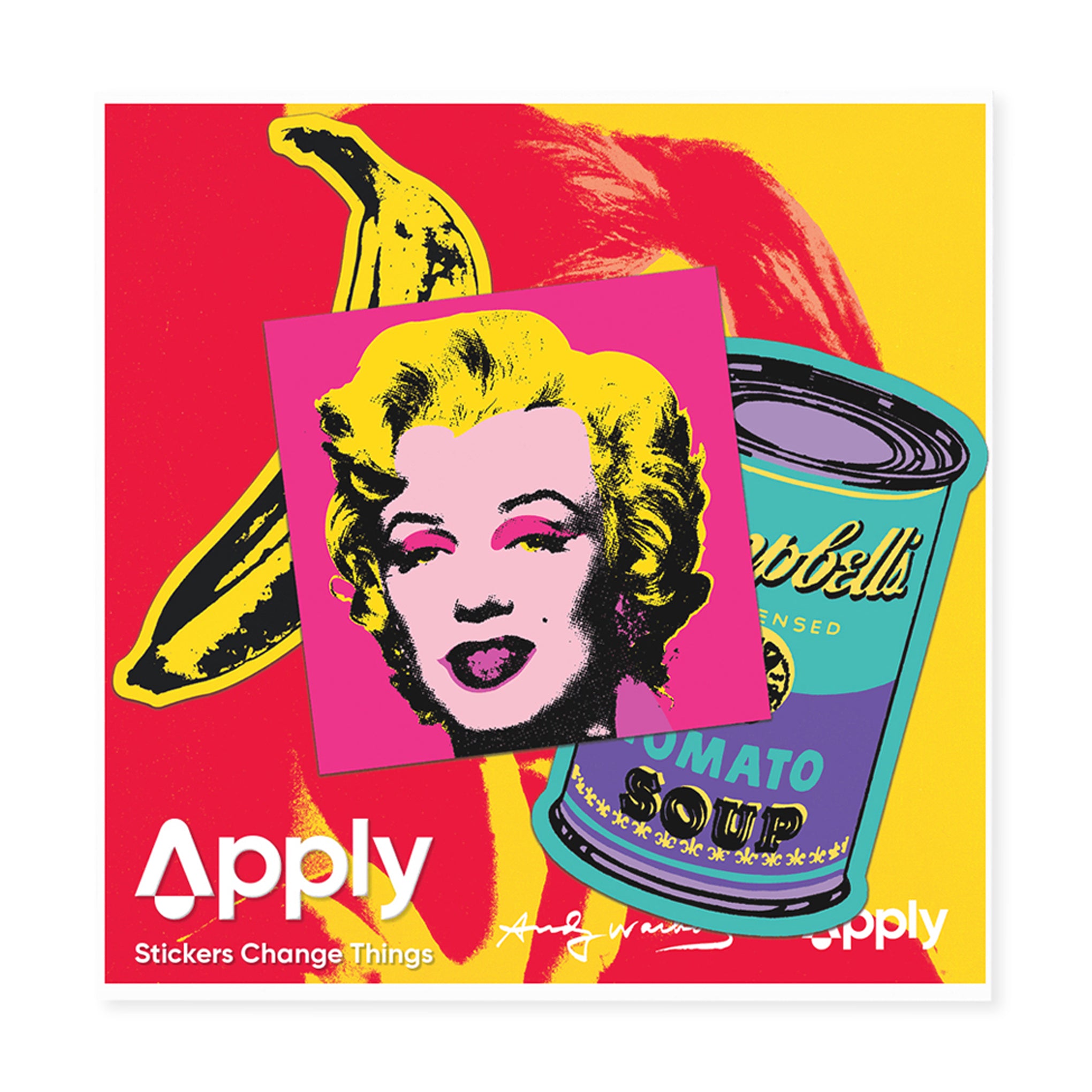 Andy Warhol 60s Art Laptop Stickers - Set of 3