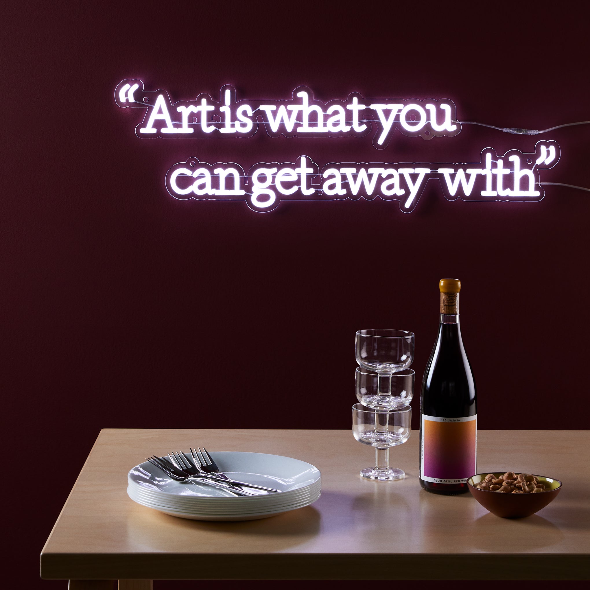 Andy Warhol "Art Is What You Can Get Away With" LED Neon Sign