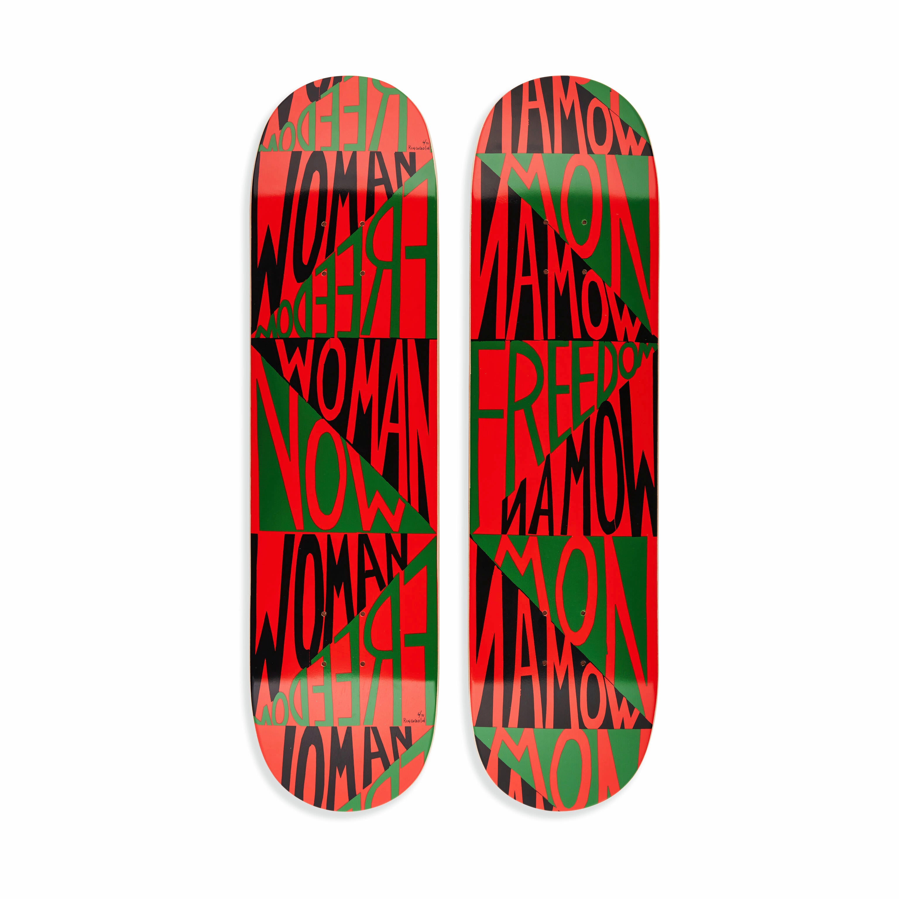 Faith Ringgold Freedom Now Skateboard Art - MoMA Exclusive Diptych