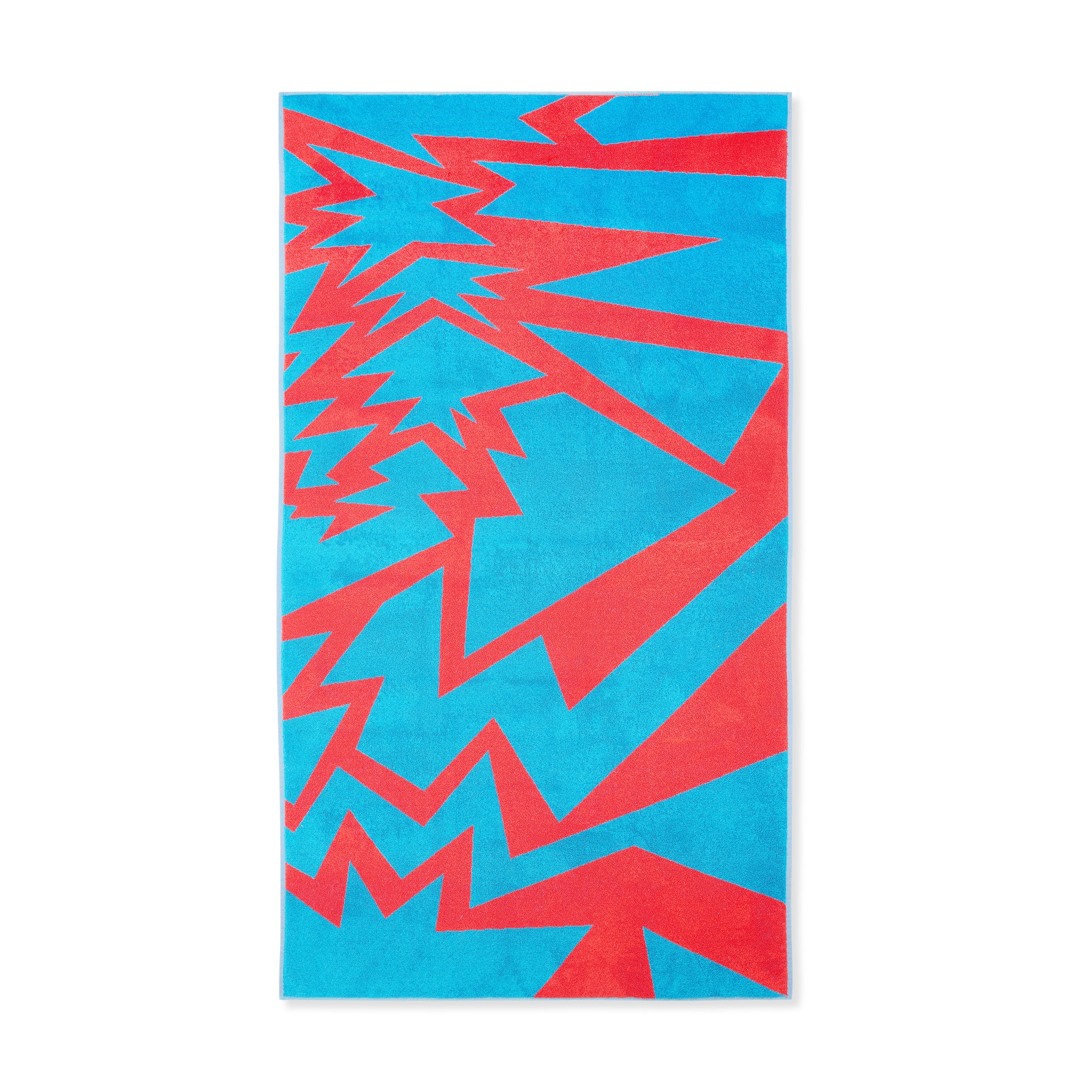 Liz Collins Cotton "Cracked" Beach Towel - Red & Blue