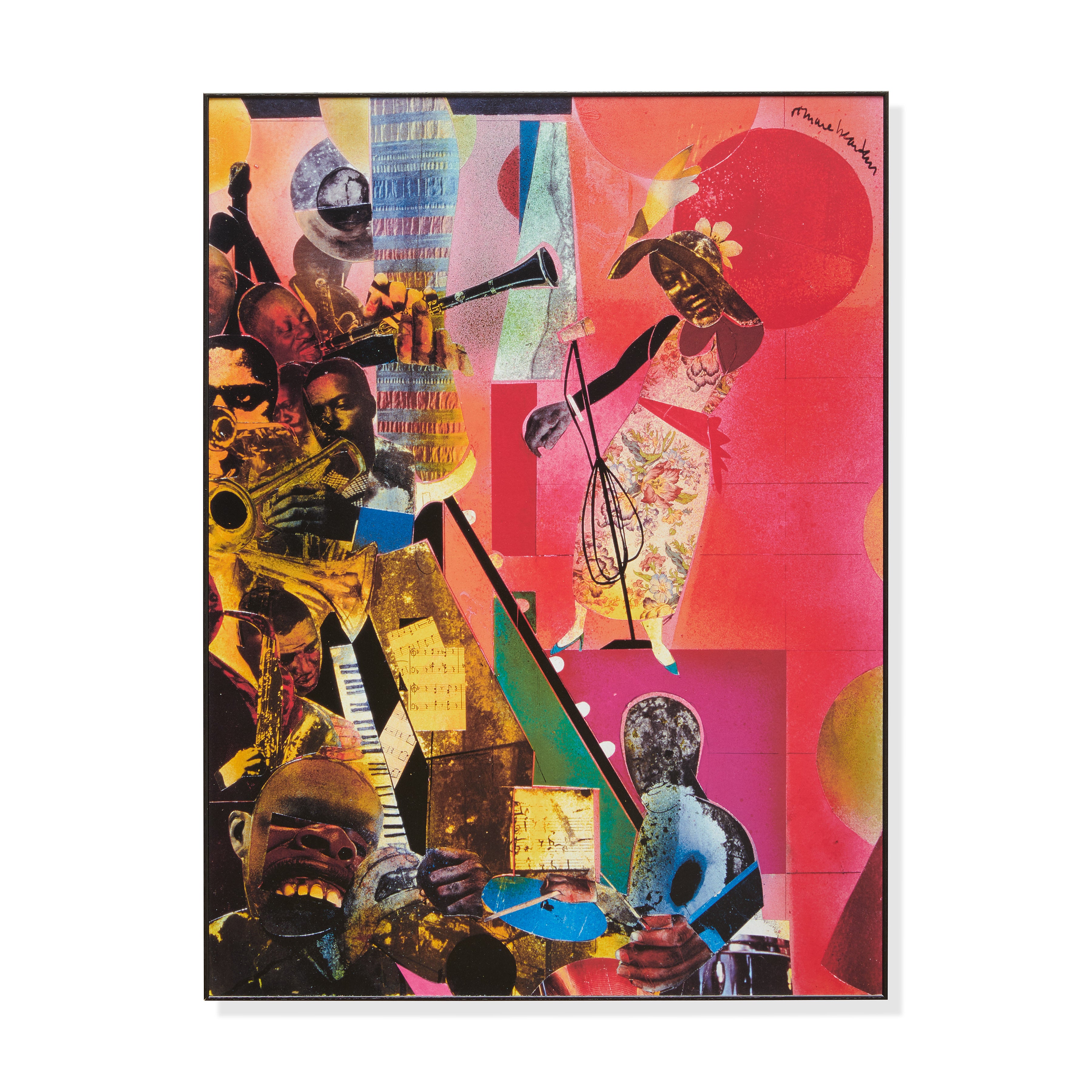 Romare Bearden The Blues Art Print Framed Wall Decor