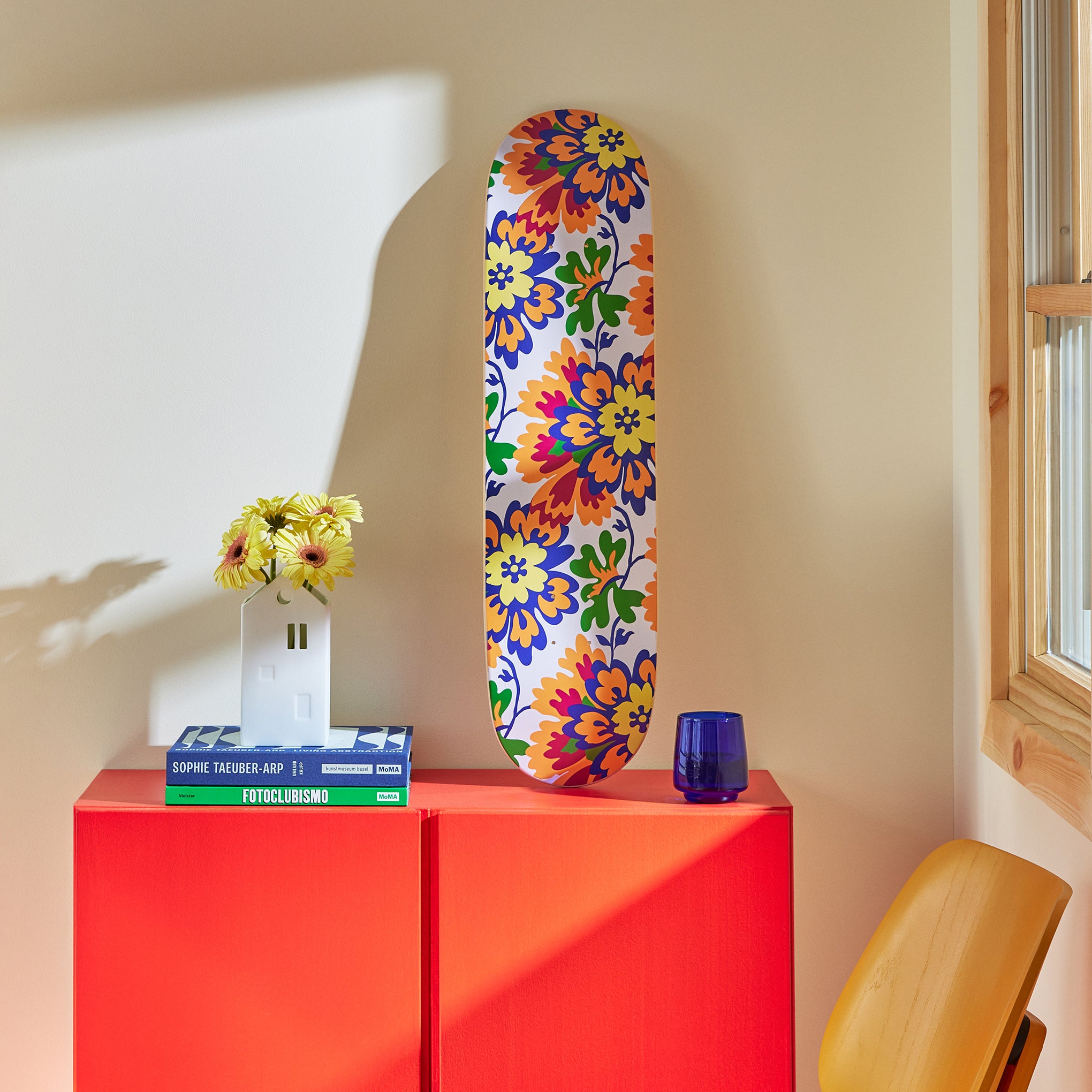 Mickalene Thomas Color Flower Art Skateboard - 7-Ply Maple